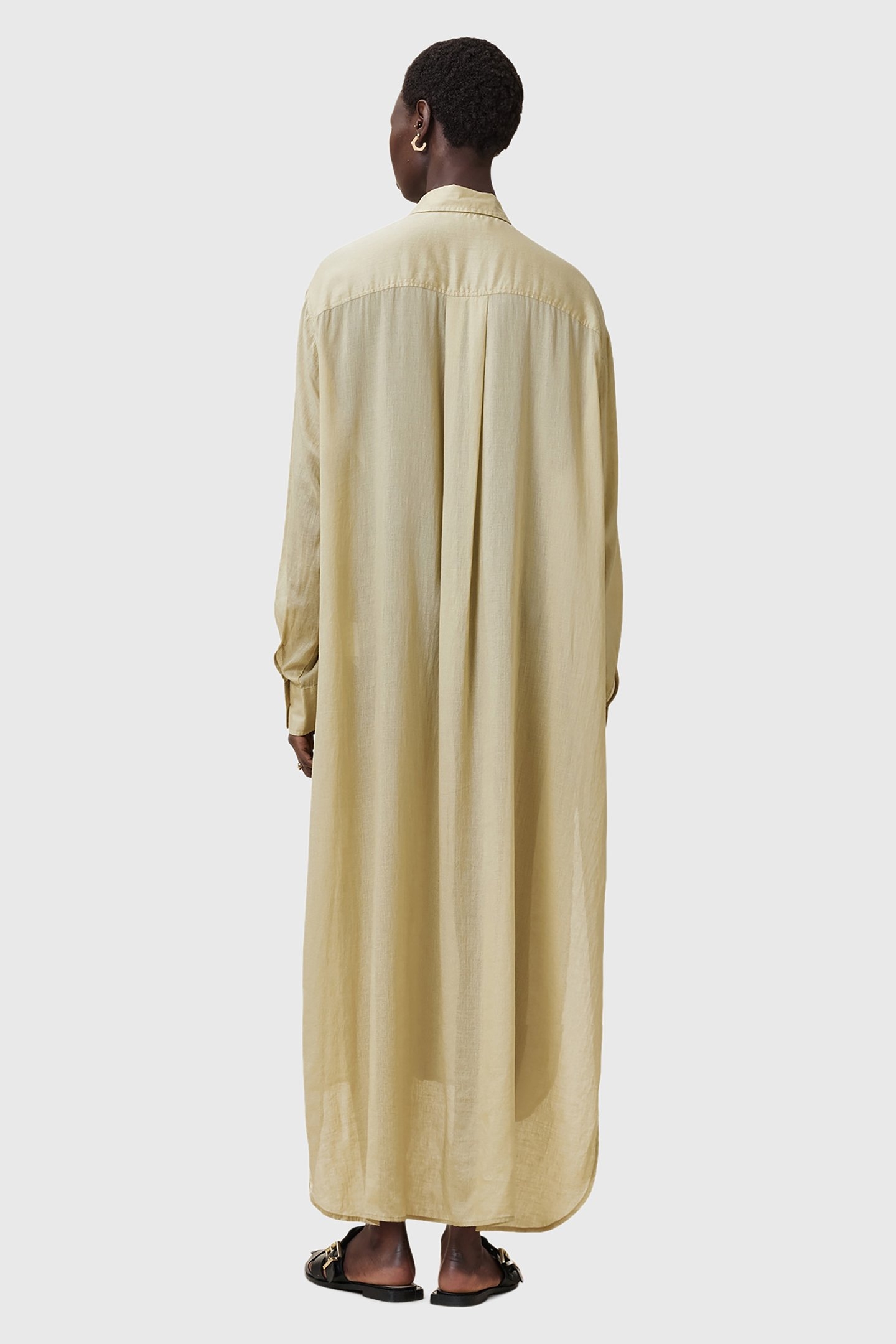 EZRA SHIRT DRESS OLIVE YELLOW 2