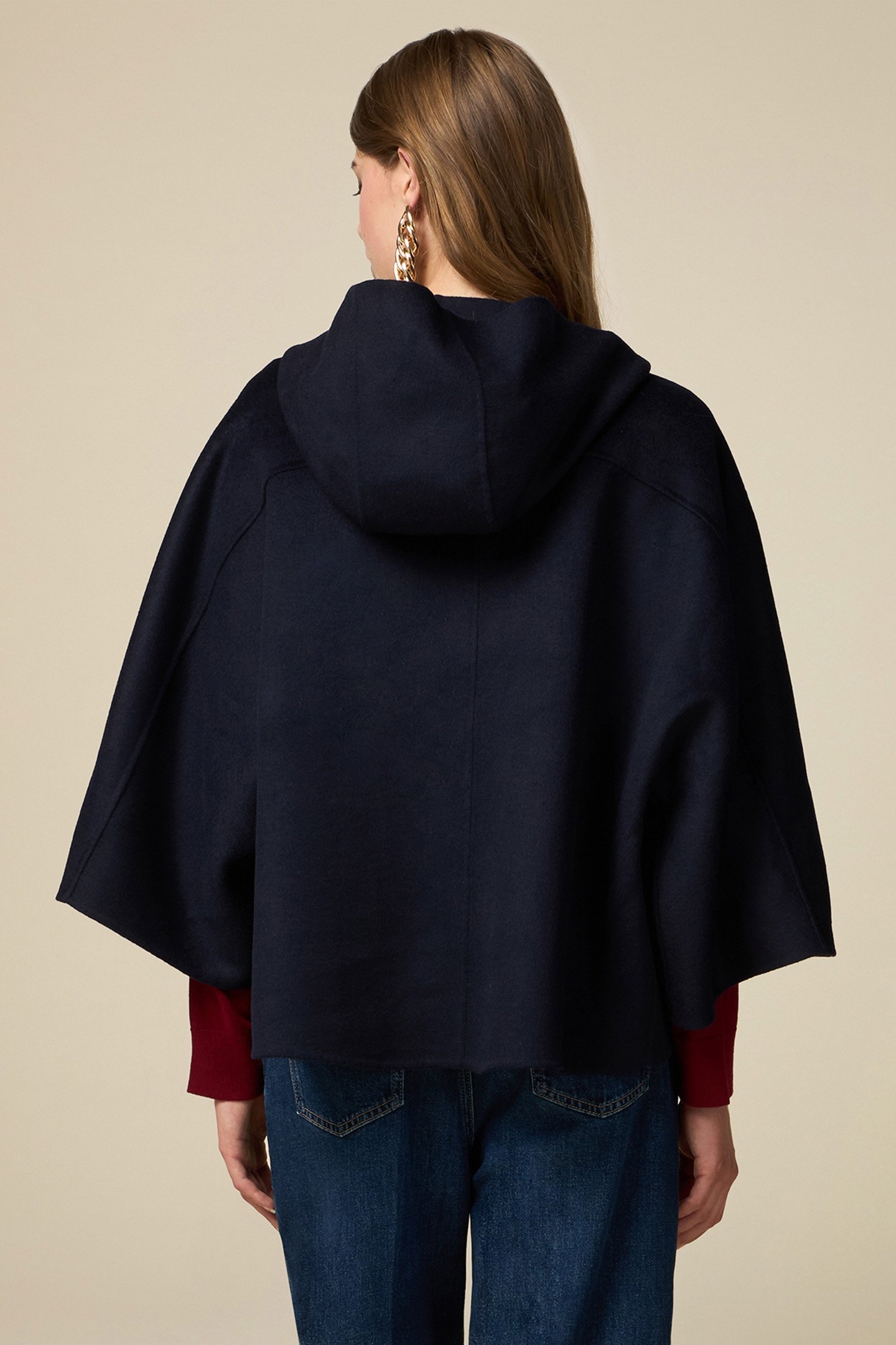 CLOTH CAPE WITH HOOD BLUE 2