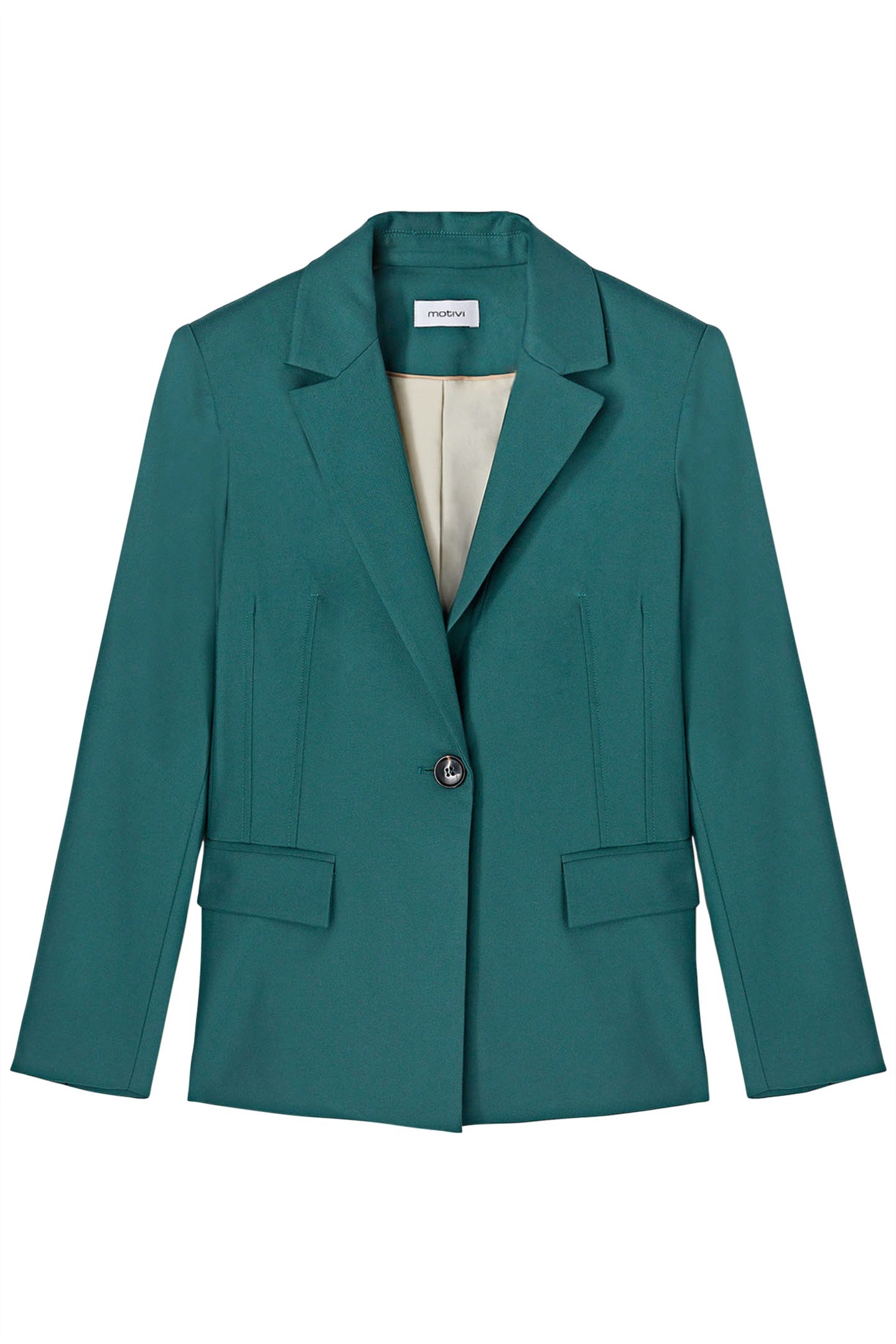SINGLE-BREASTED POLYVISCOSE JACKET GREEN 4