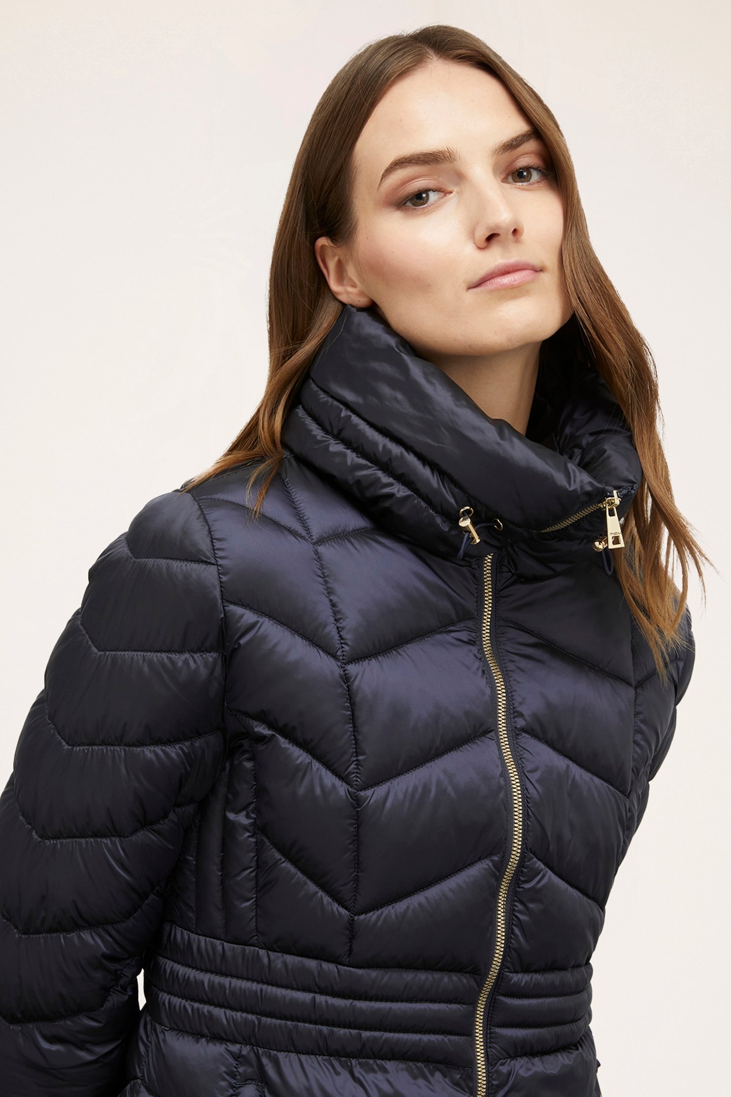 PADDED HIGH COLLAR JACKET BLUE 4