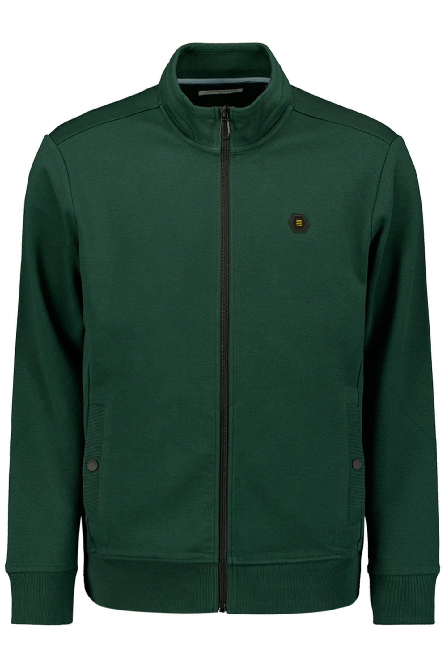 SWEATER FULL ZIPPER TWILL JACQUARD DARK GREEN 4