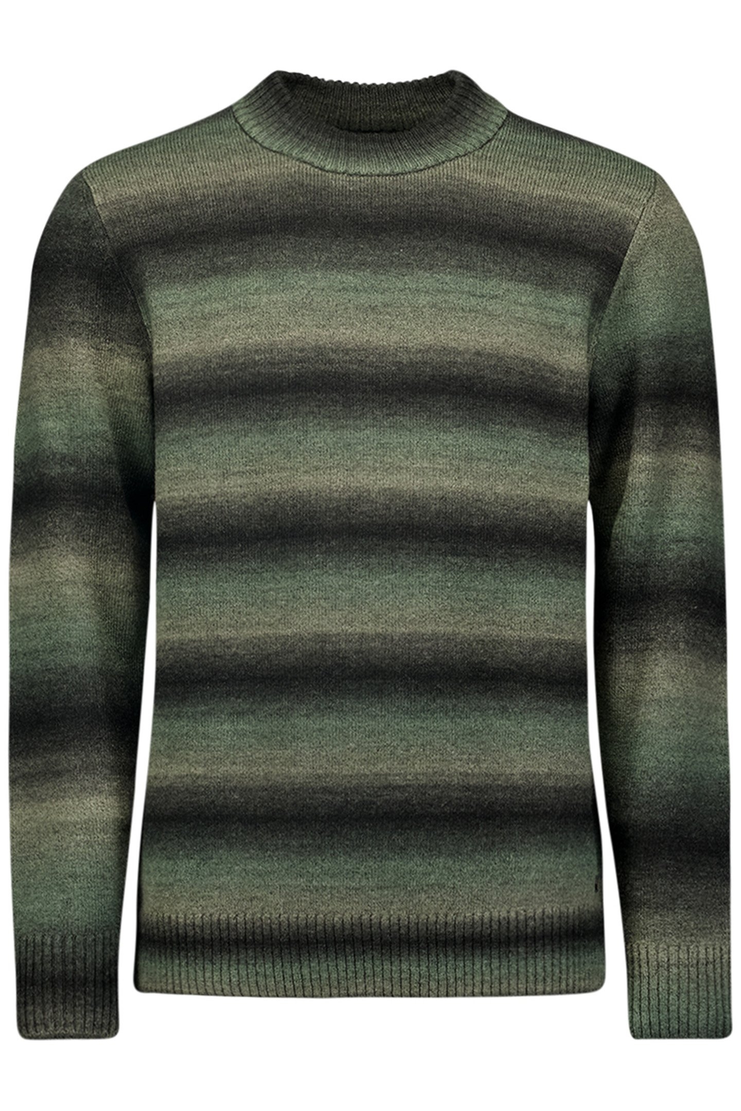 PULLOVER CREWNECK DEGRADE STRIPES WITH WOOL SMOKE 1