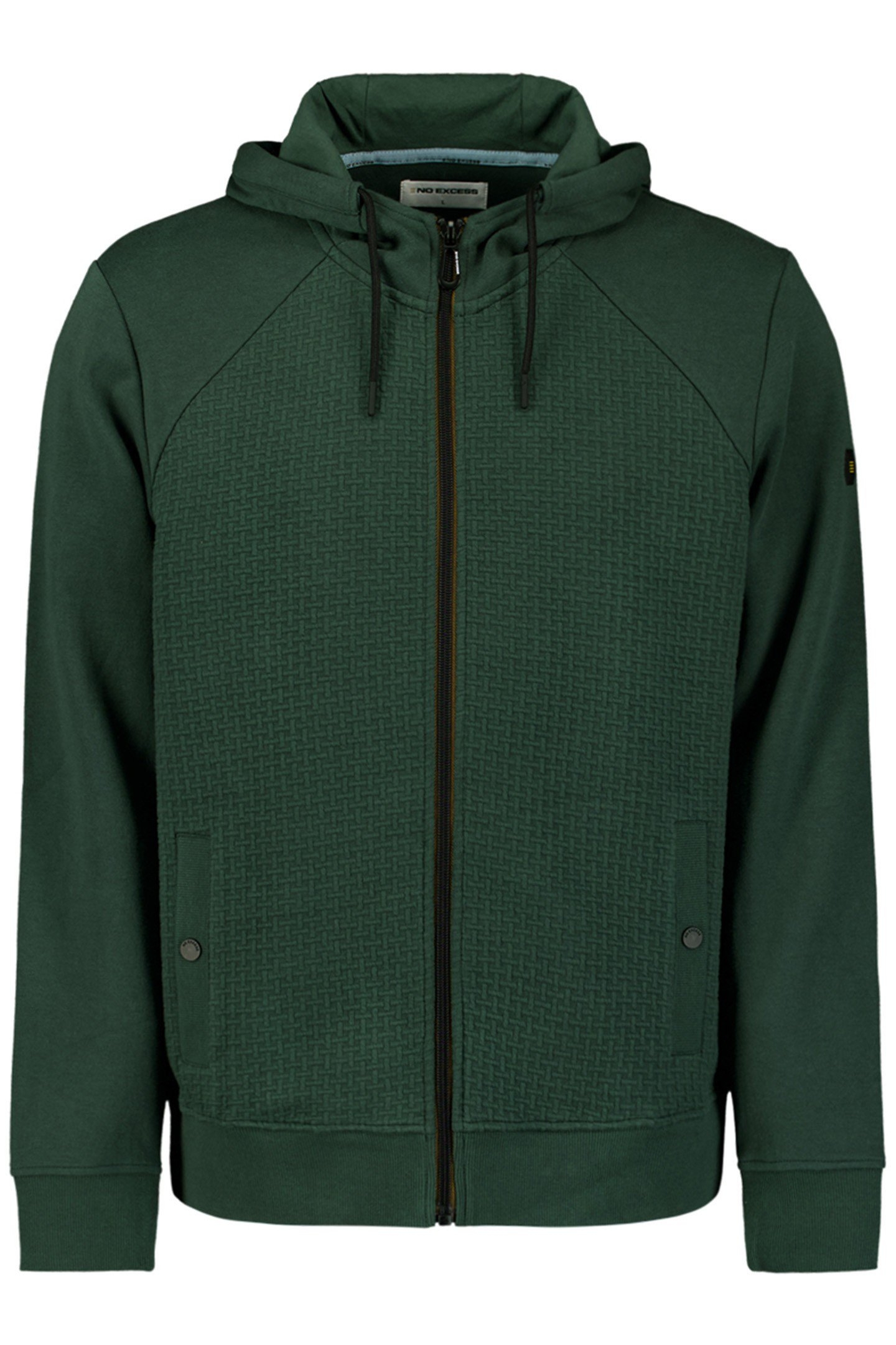 SWEATER HOODED FULL ZIPPER DOUBLE LAYER JACQUARD STRETCH DAR 4