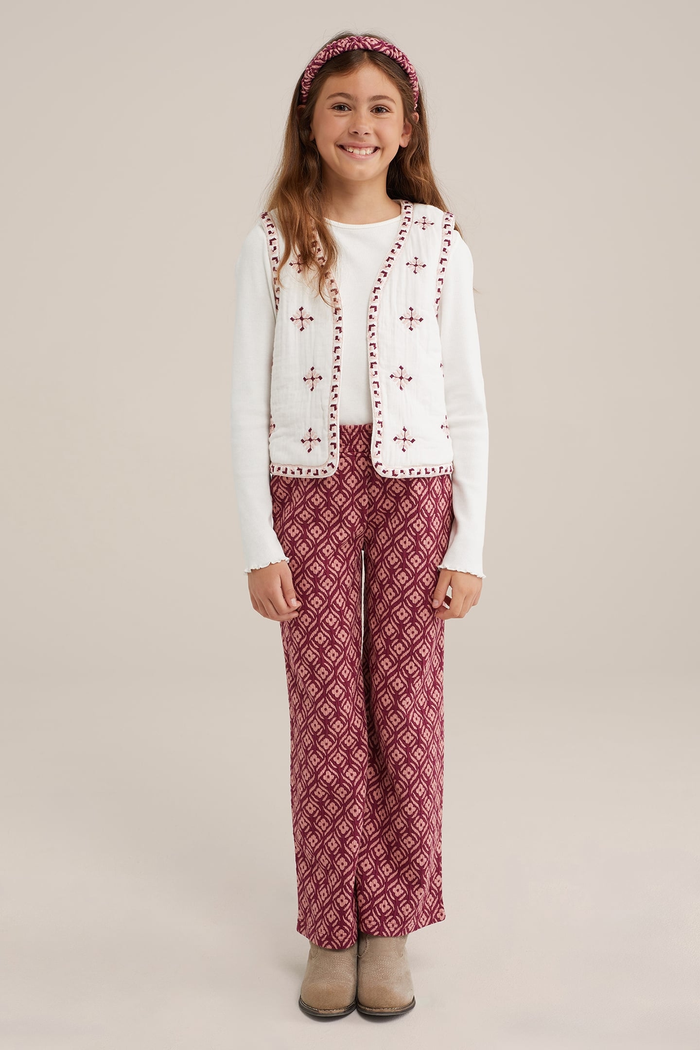 TROUSER BURGUNDY RED 2