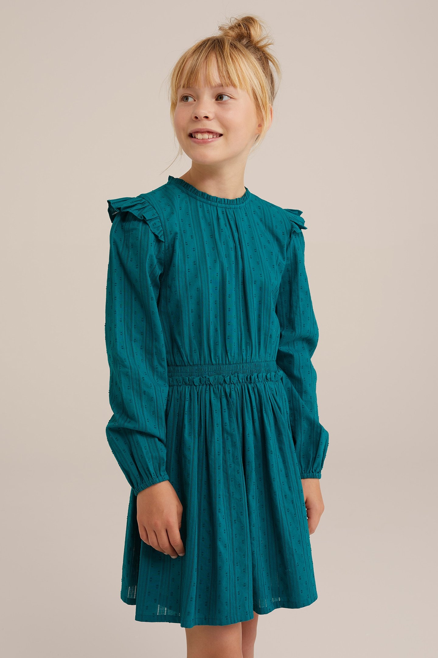 DRESS MID LENGTH SEA ​​GREEN 1