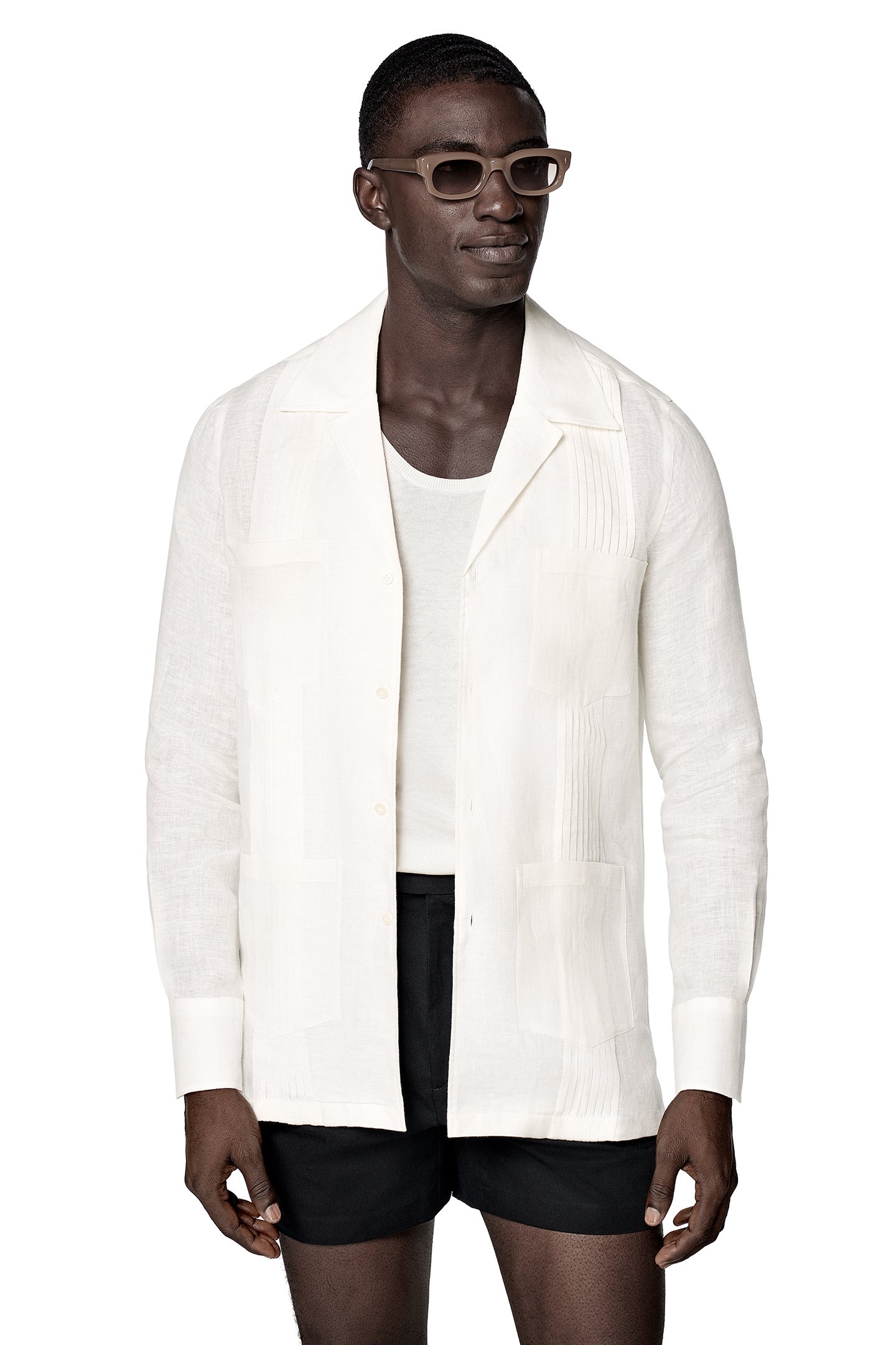 GUAYABERA LINEN WHITE 1