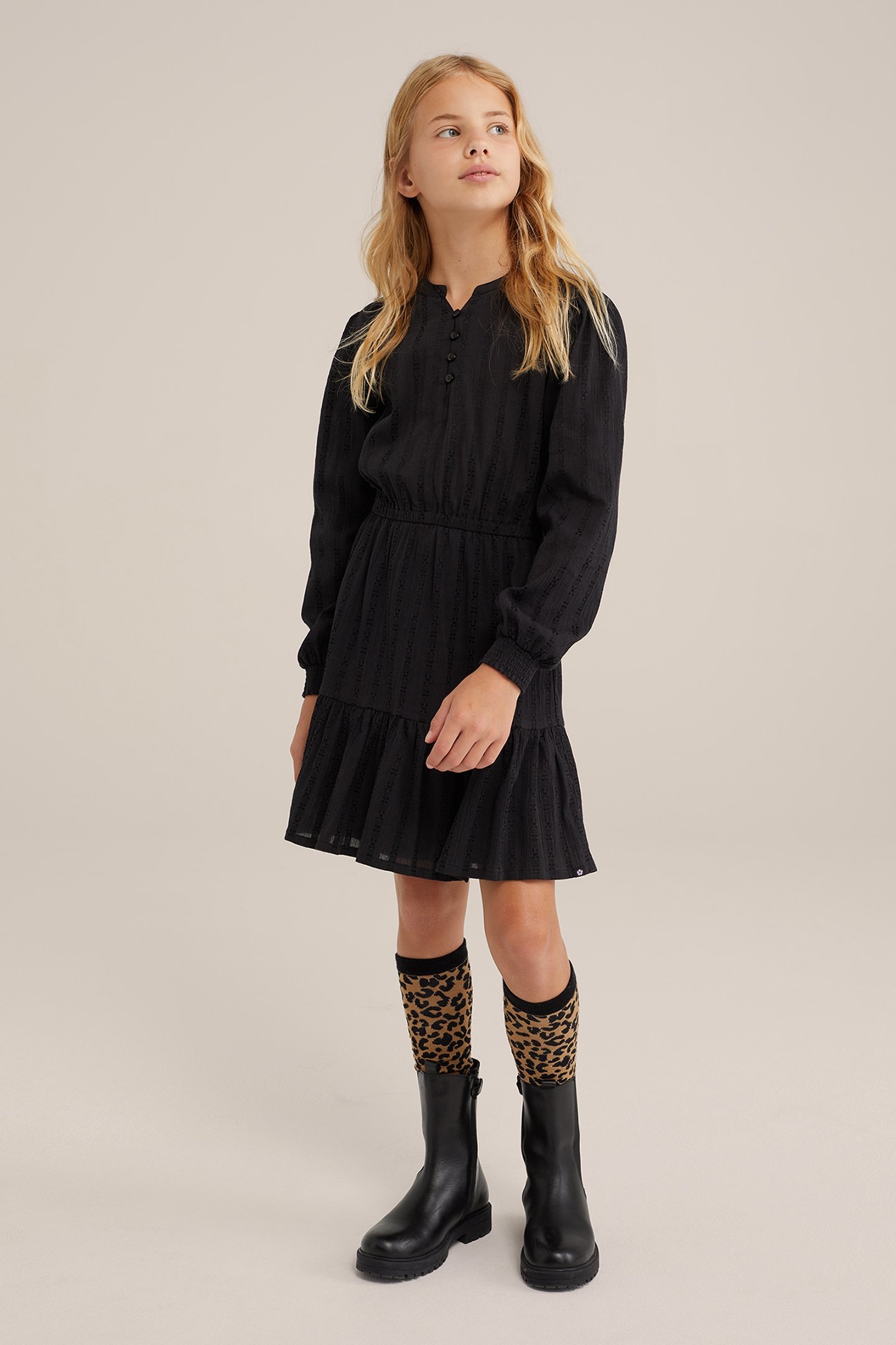 DRESS MID LENGTH BLACK 2