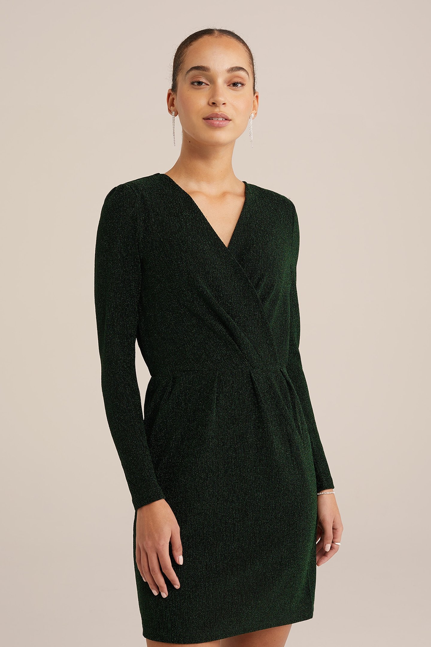 DRESS MID LENGTH DARK GREEN 1