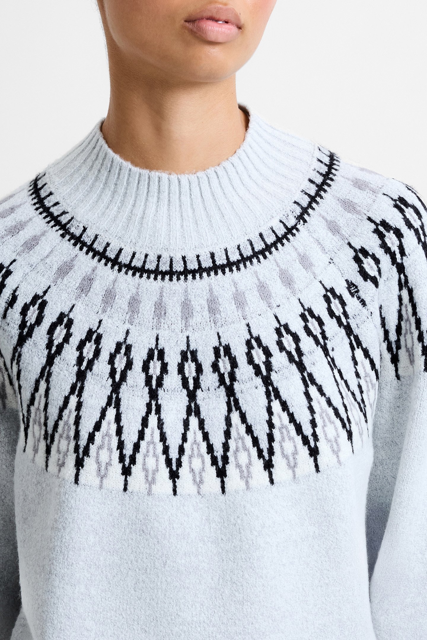 MODERN FAIRISLE LGT GREY MEL/WIN WHT 4