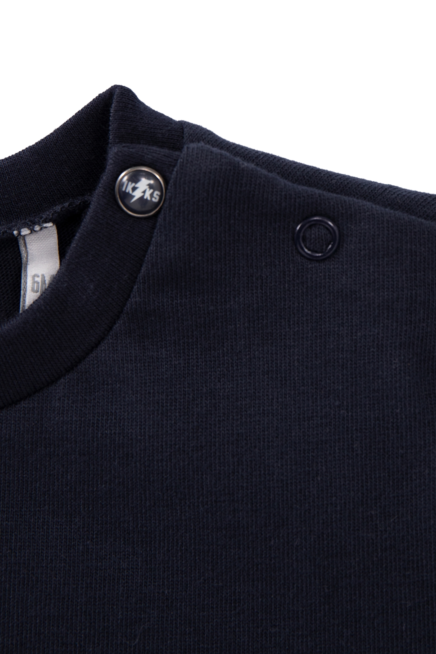 BABY BOY'S NAVY ORGANIC COTTON T-SHIRT, NEON LOOK SLOGAN 4