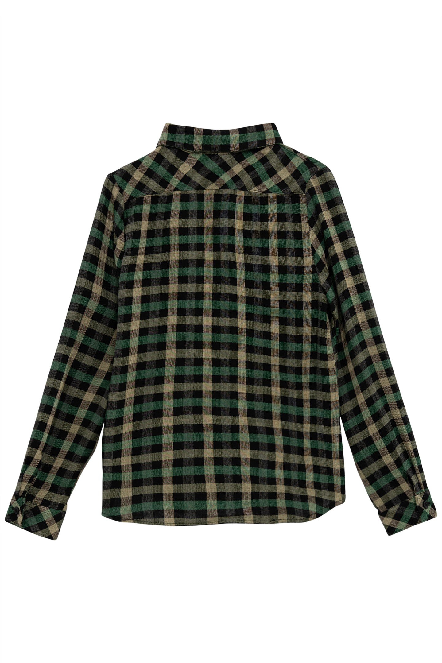 BOY'S KHAKI PLAID SHIRT 2