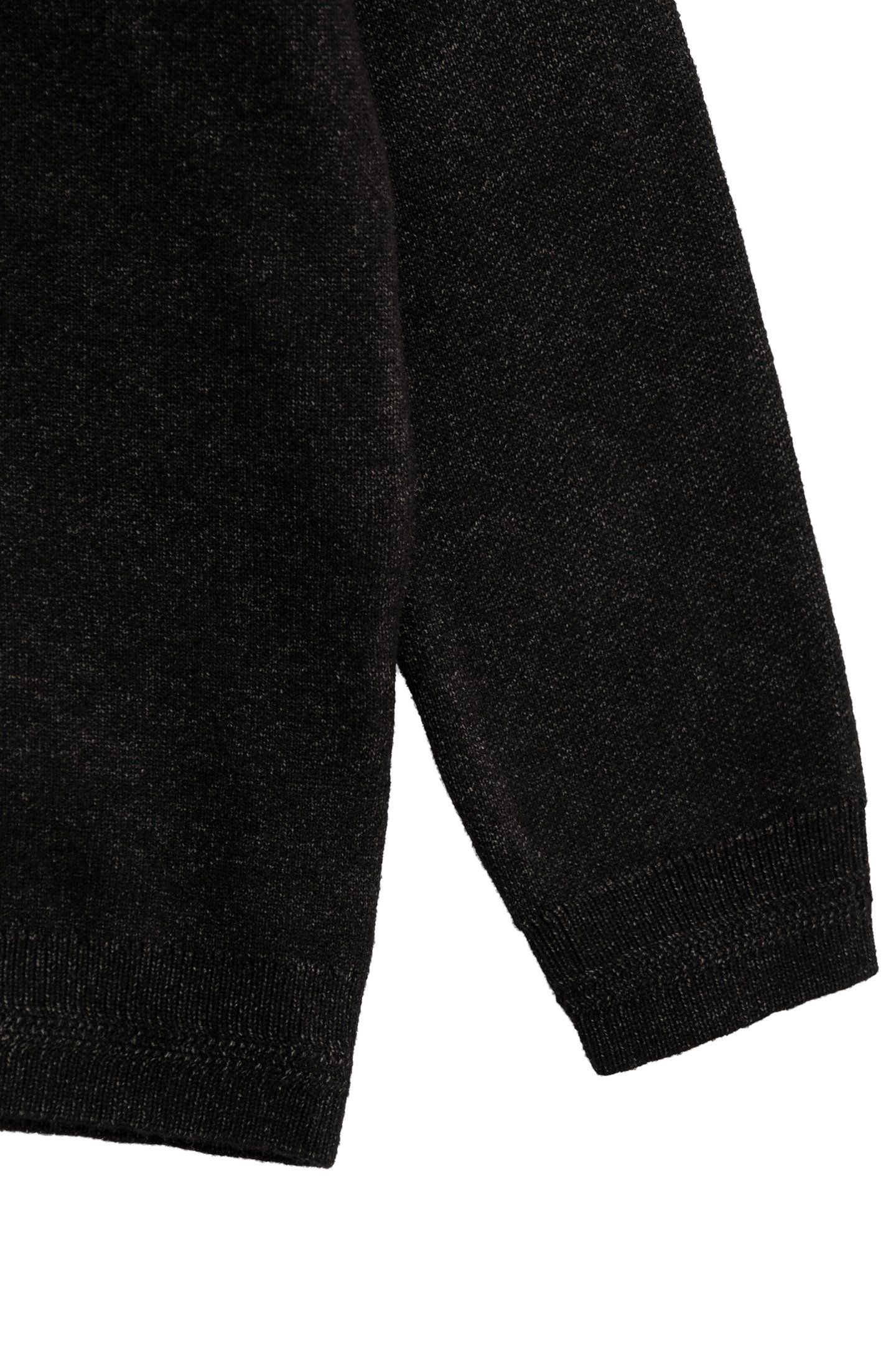 BLACK SWEATER POLO NECK INTARSIA MESSAGE BOY BACK 4