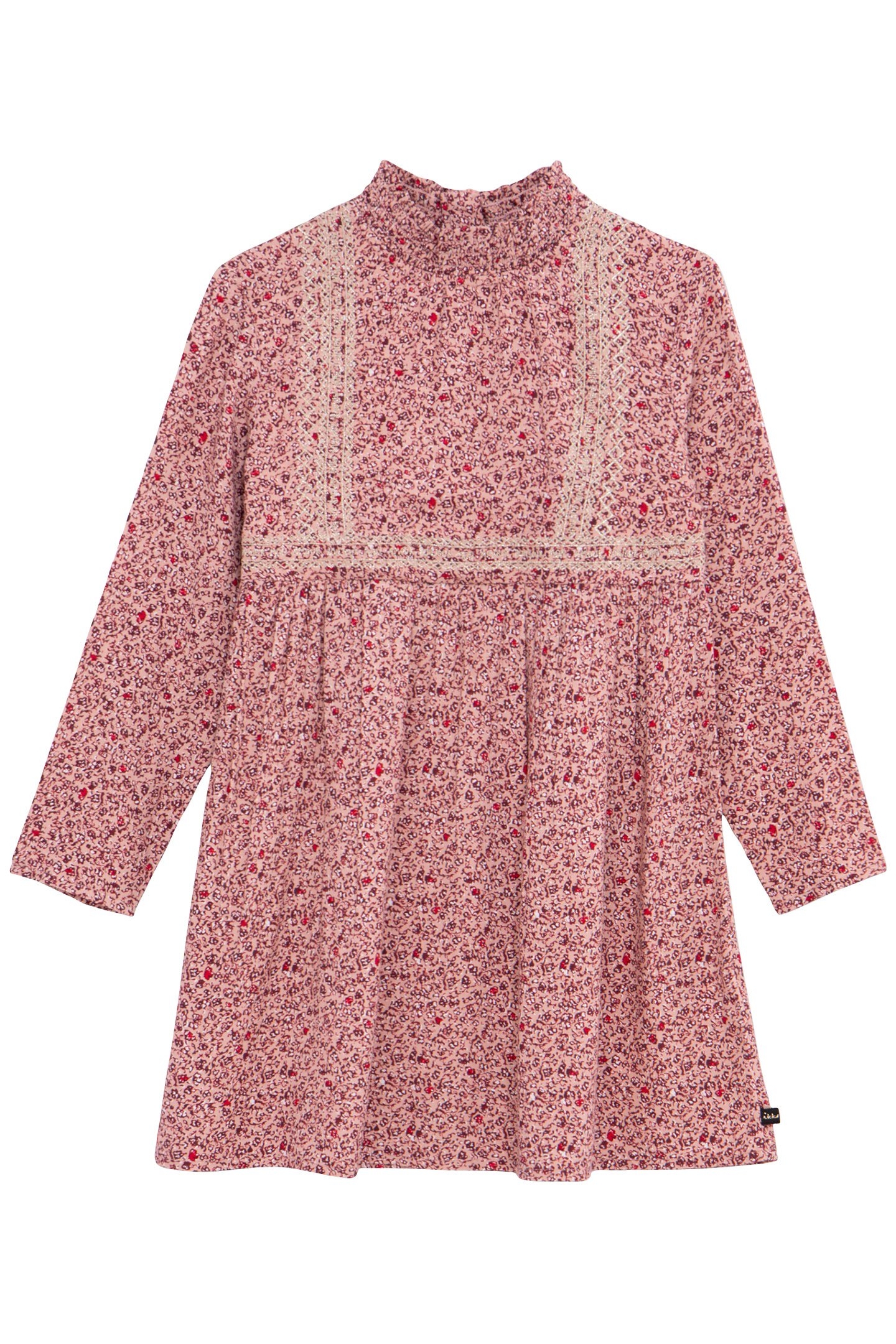 GIRL'S PINK FLORAL PRINT DRESS 1