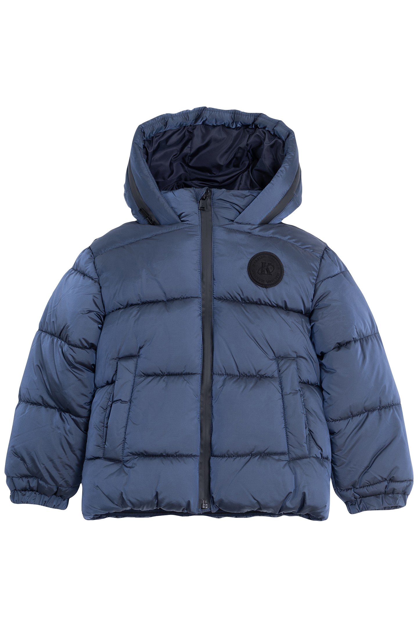 RECYCLED METALLIC NAVY QUILTED JACKET FOR BOYS 1