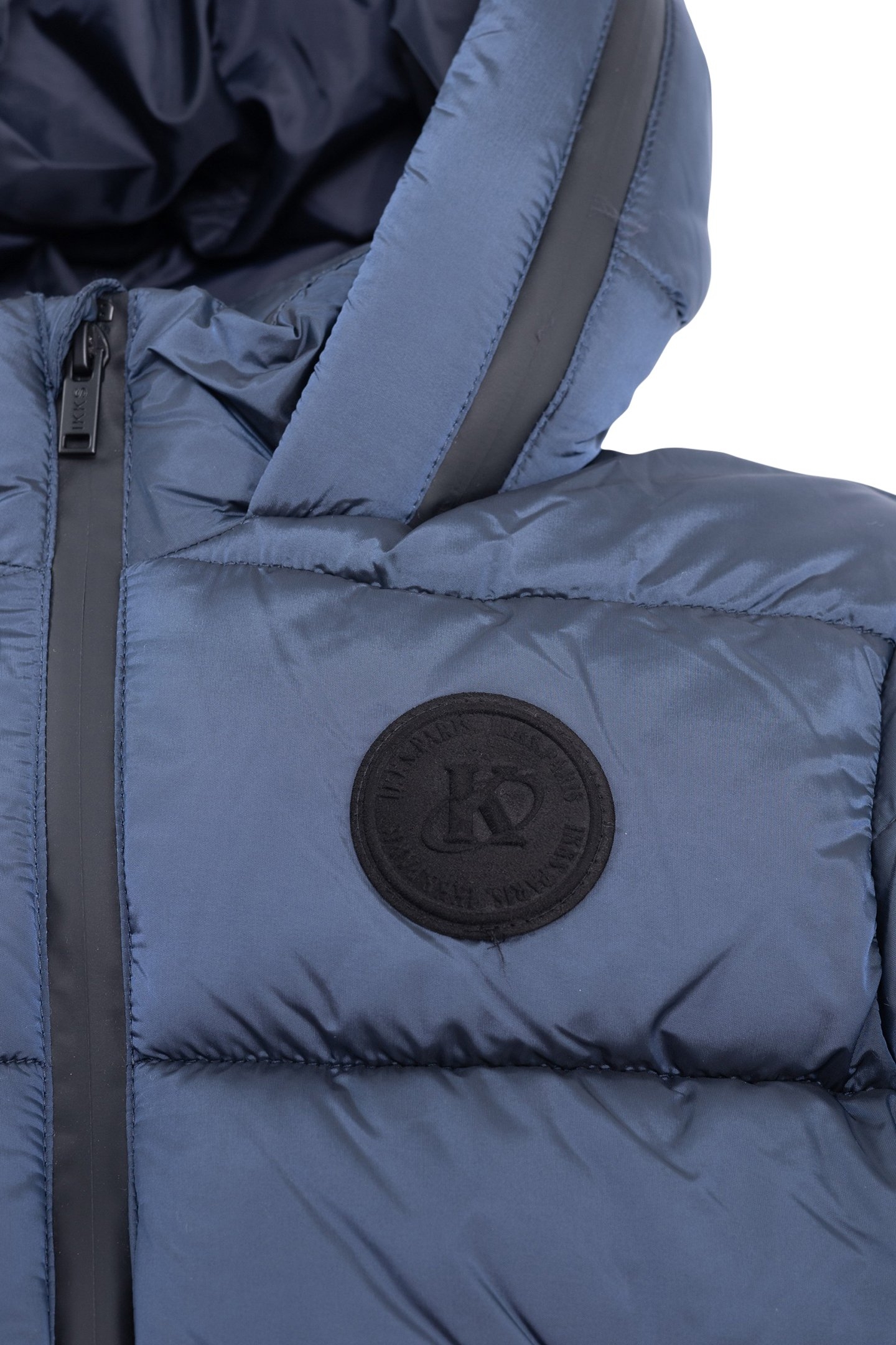 RECYCLED METALLIC NAVY QUILTED JACKET FOR BOYS 4