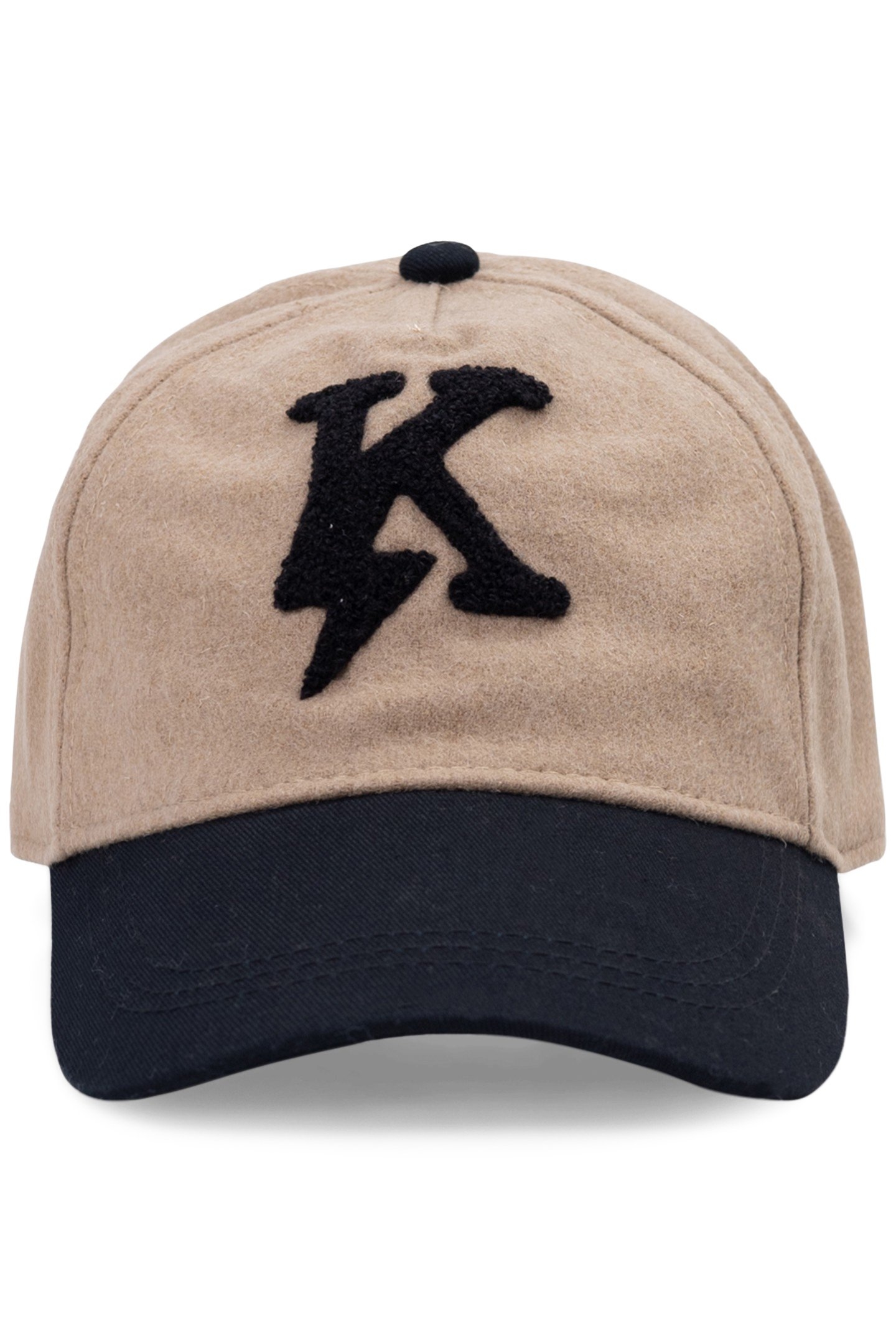 BOY’S CAMEL CAP WITH EMBROIDERED BOUCLETTE LIGHTNING-K 5