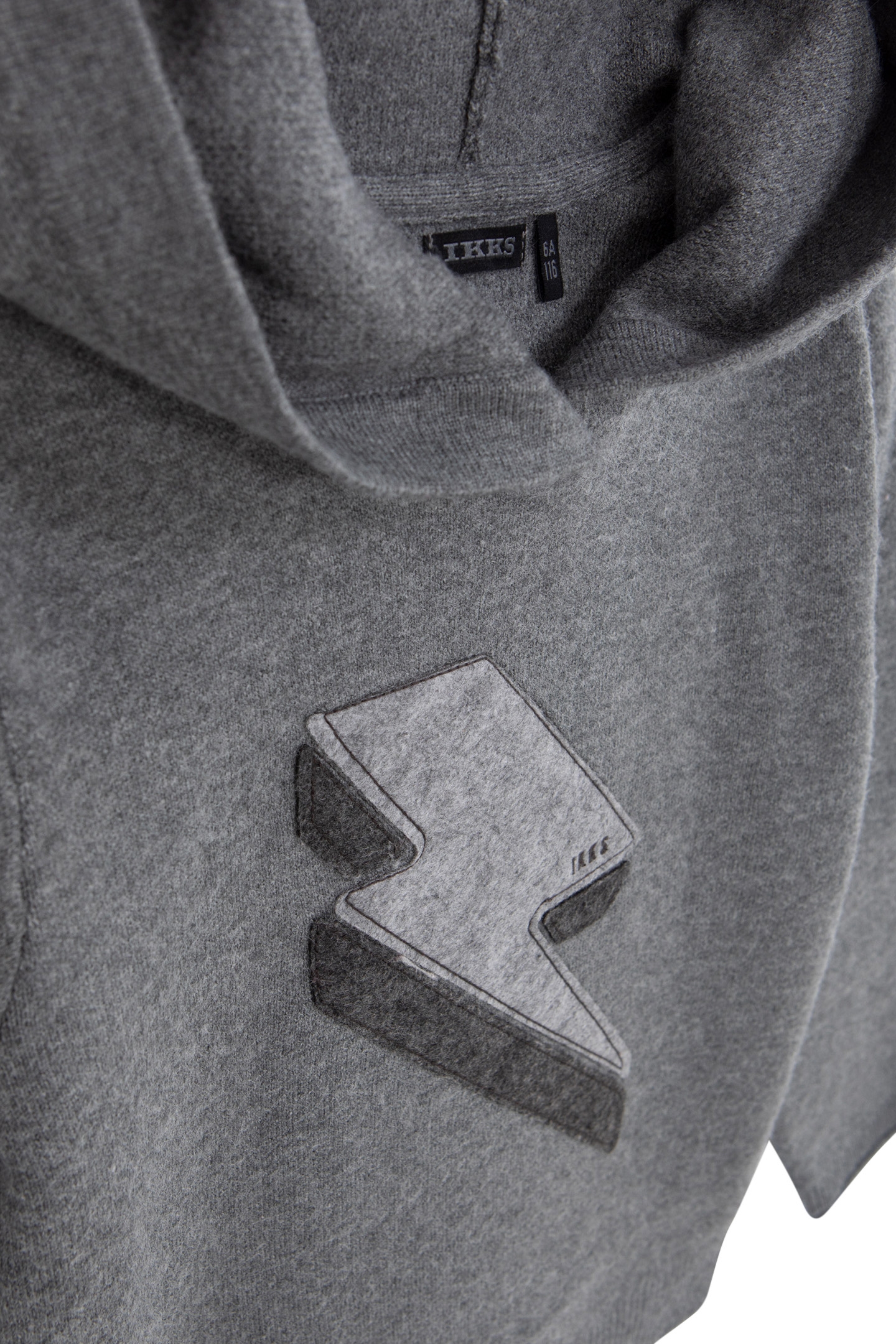 BOY’S GREY KNIT HOODIE WITH XL LIGHTNING BADGE 5