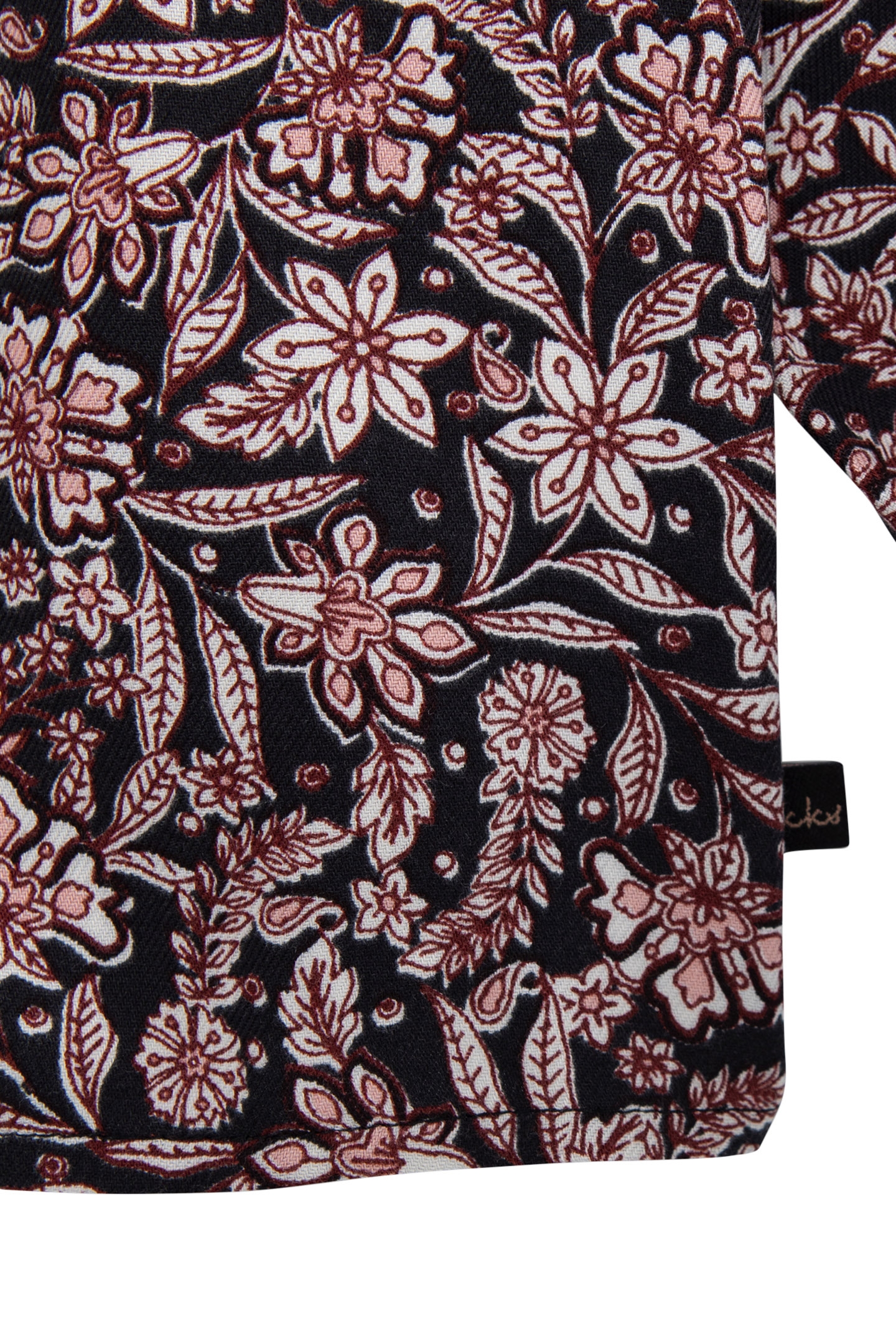 GIRL'S BLACK FLORAL PRINT BLOUSE 6