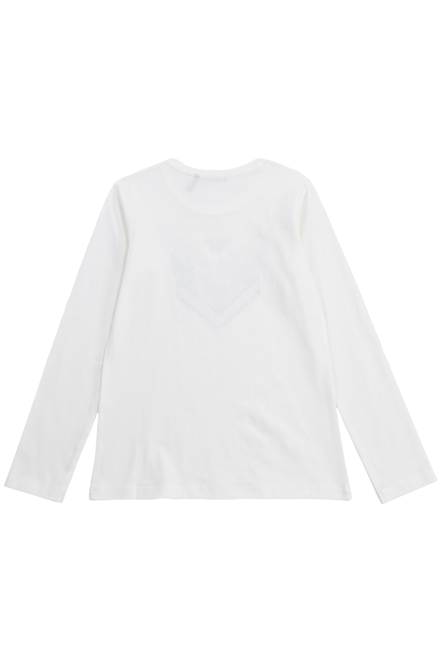 GIRLS' MULTI-MATERIAL ECRU CHEVRON PRINT T-SHIRT 2