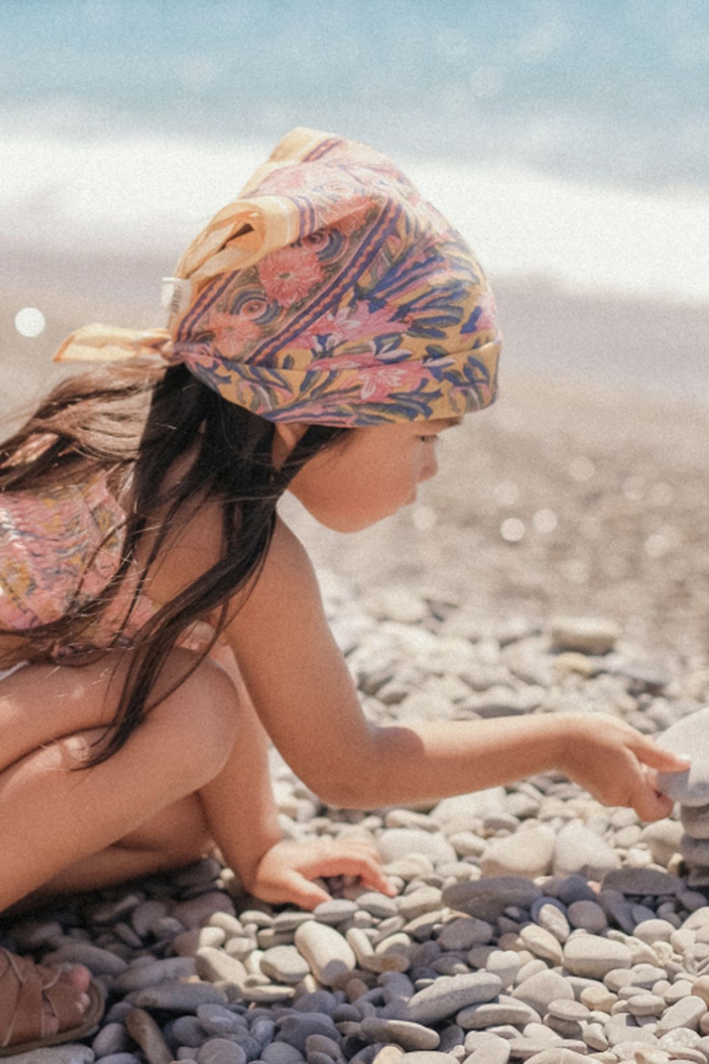 WOVEN SCARF CAPUCINE (50X50) HONEY FLOWER 2