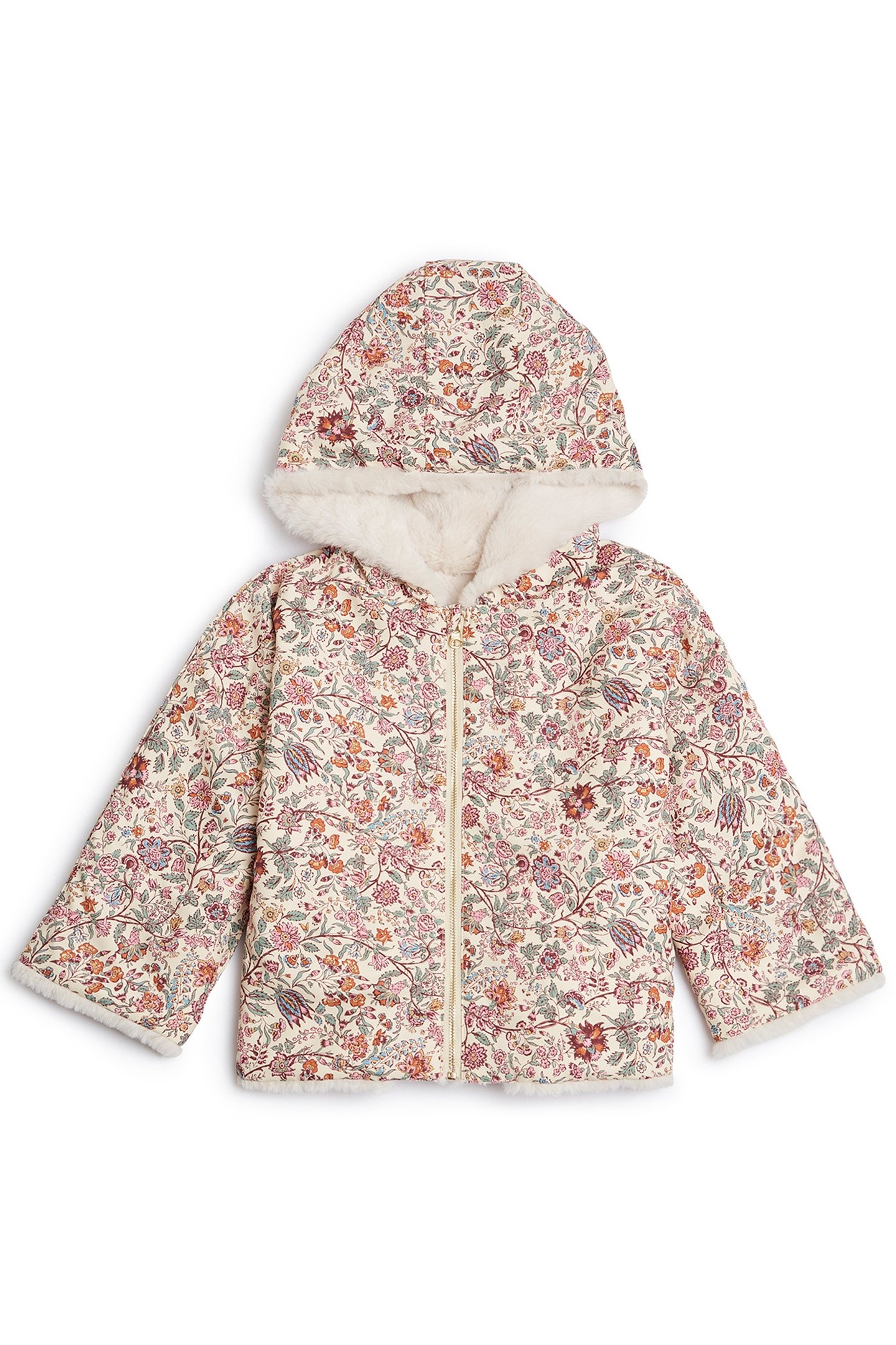 REVERSIBLE COAT FELVET CREAM SAVAGE GARDEN 2