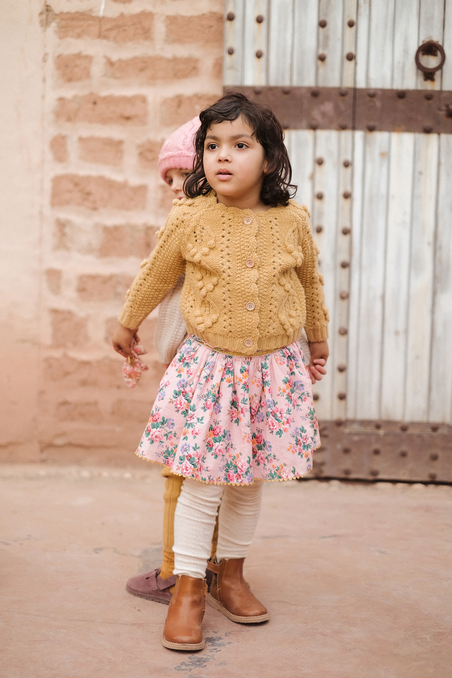 SKIRT CEPHEE PINK SEYLAN FLOWERS 1