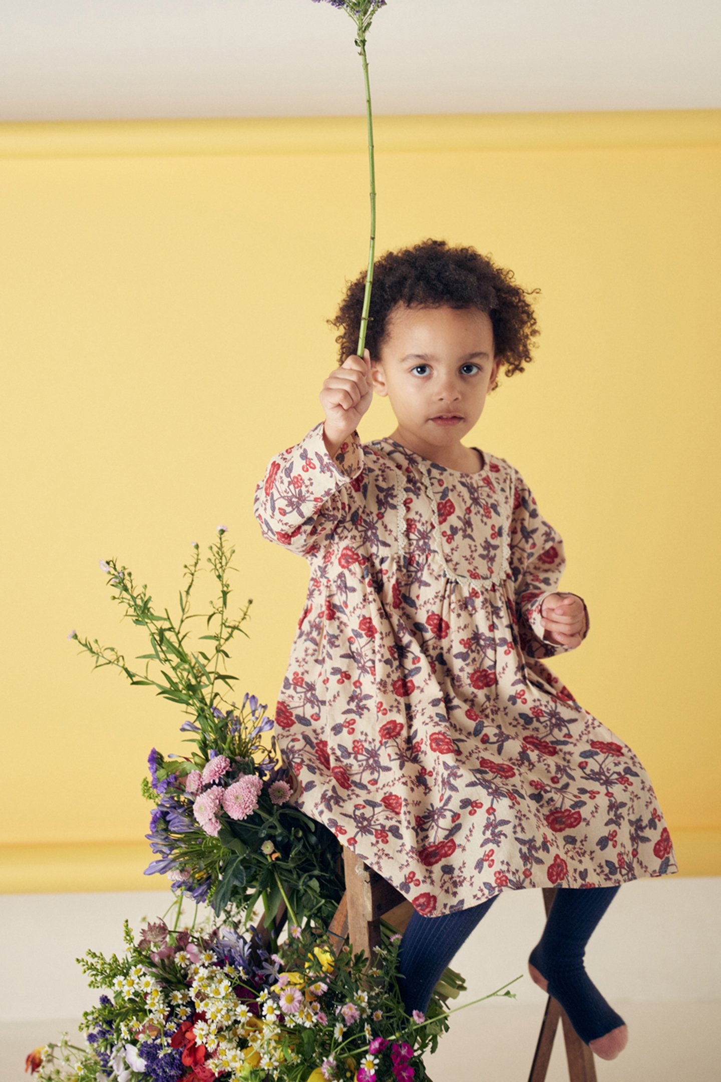 DRESS ROULOTTA CREAM POPPIES 1