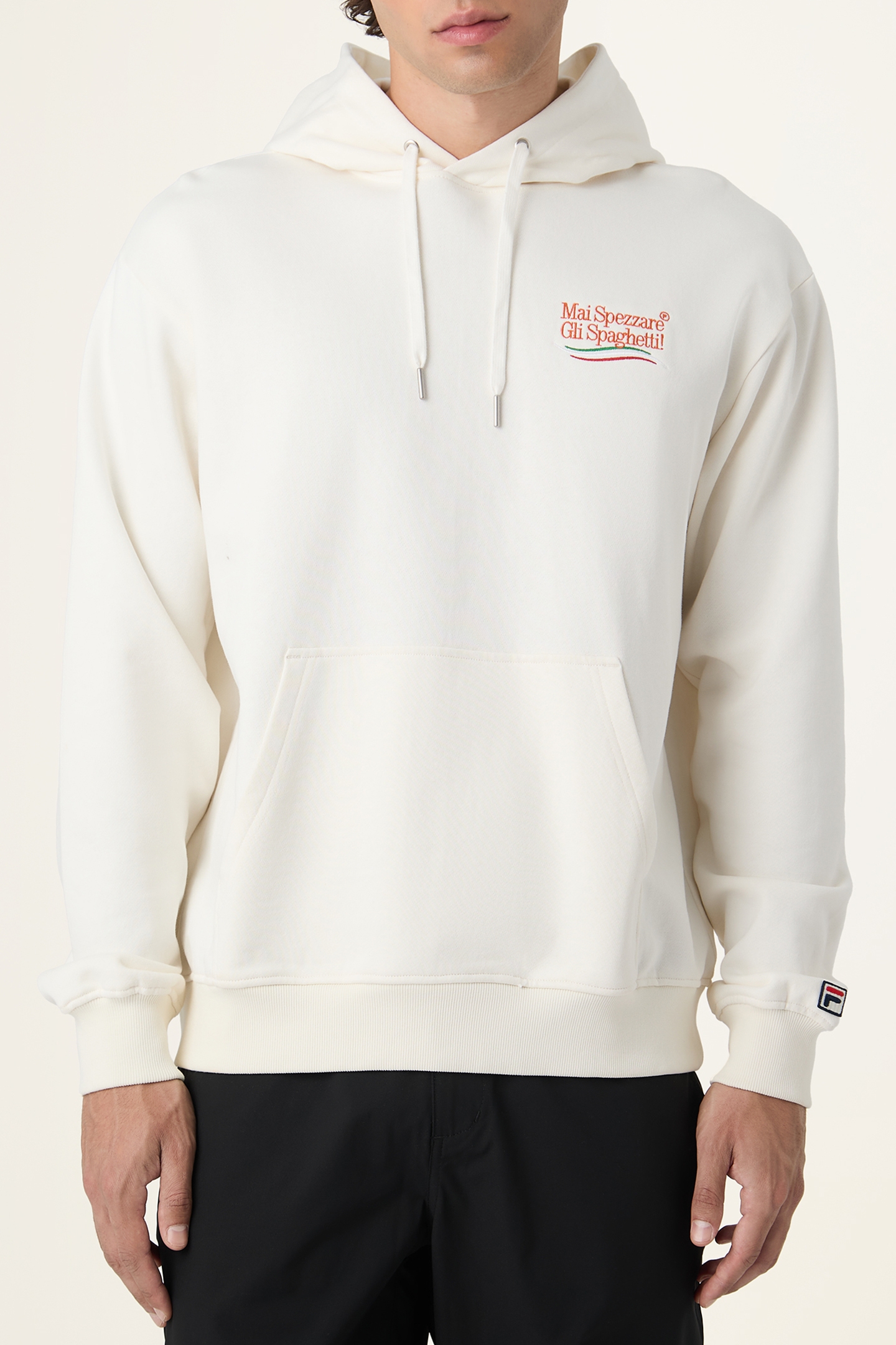 NAVIGLI PASTA RELAXED GRAPHIC HOODIE EGRET 1