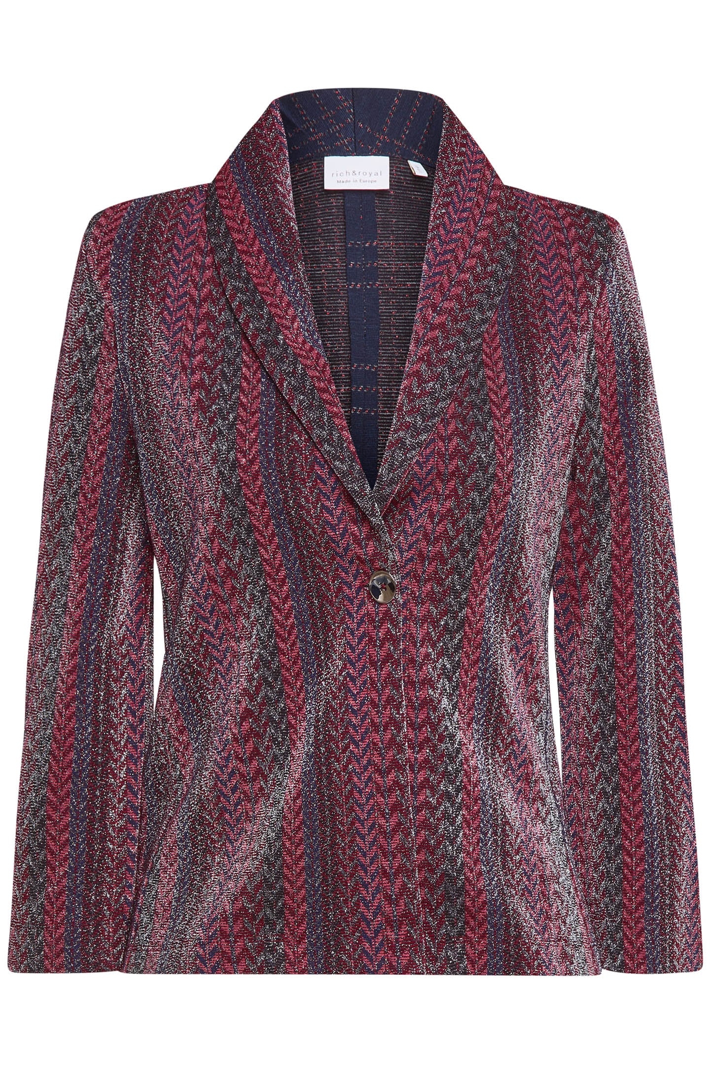 JACQUARD BLAZER RUBY RED 4