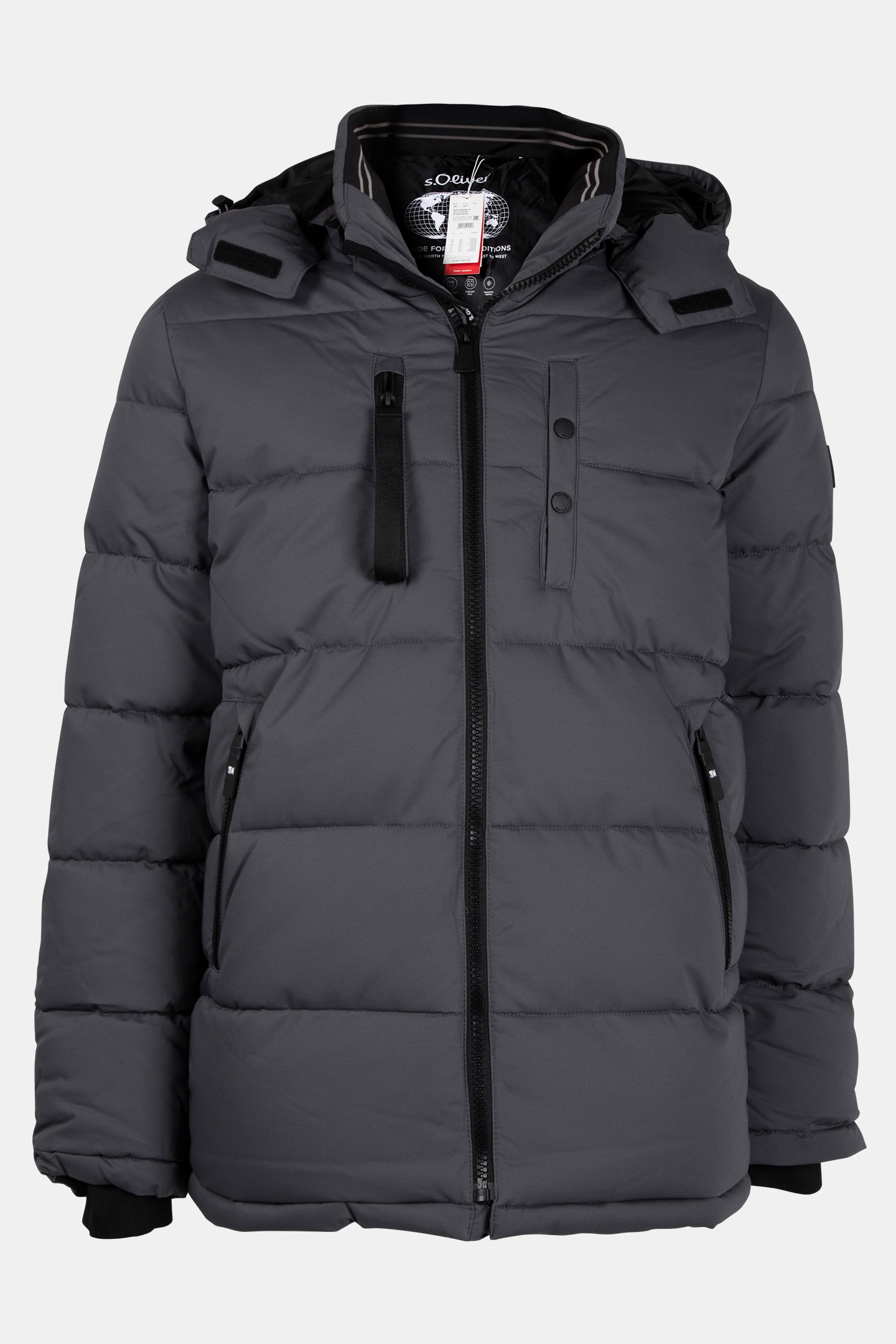 S.OLIVER JACKET OUTDOOR GREY/BLACK 3