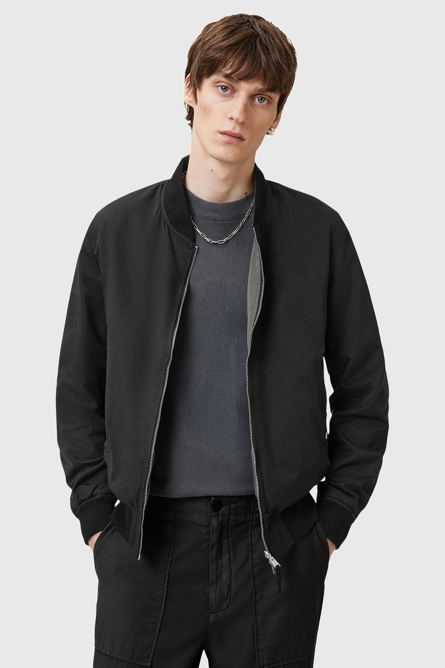 REV BASSETT BOMBER BLACK/KHAKI BROWN 1