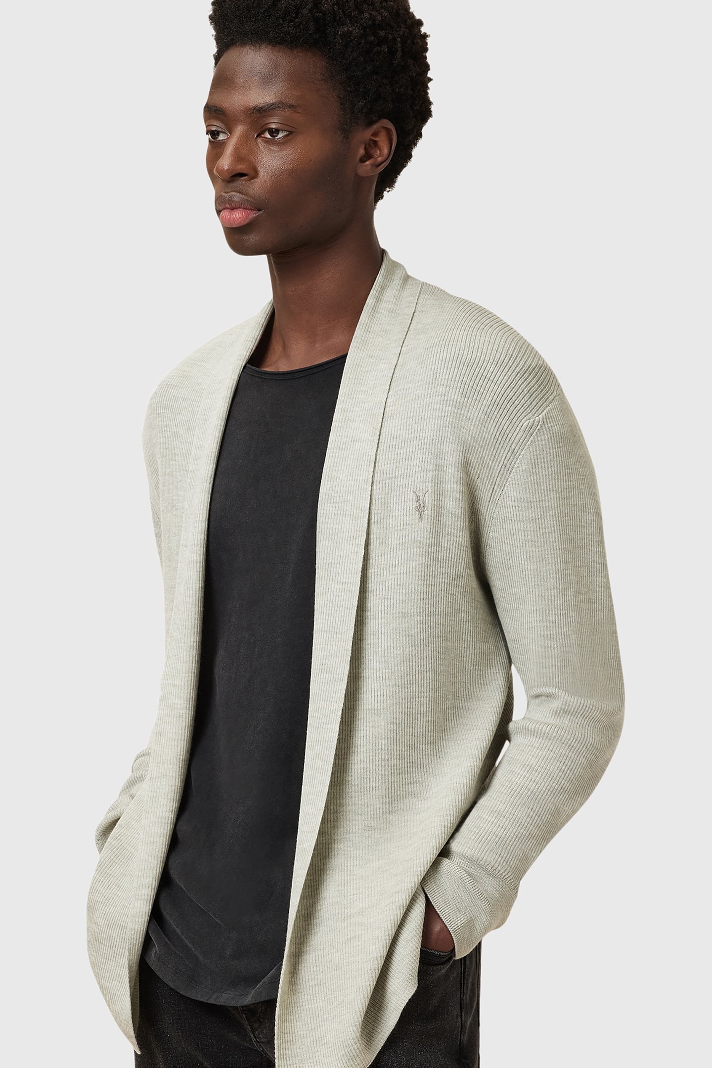 MODE MERINO OPEN CAR SLATE GREEN 3