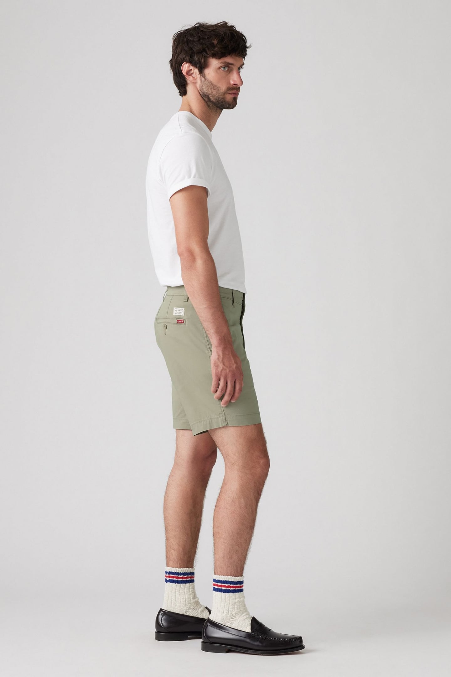 CHINO STANDARD COTTON LINEN SHORTS NEUTRAL 4