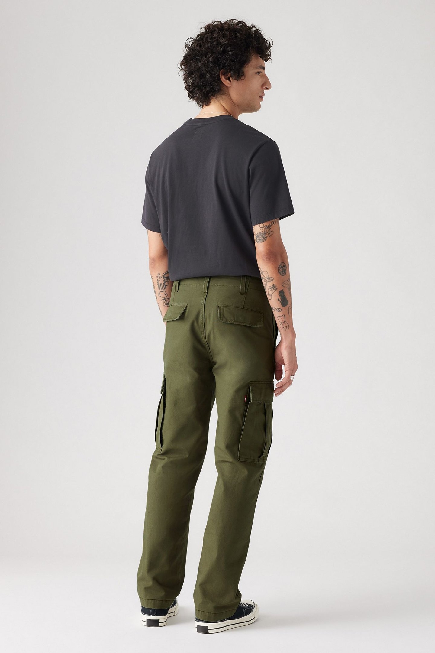 CARGO STRAIGHT PANTS GREEN 2