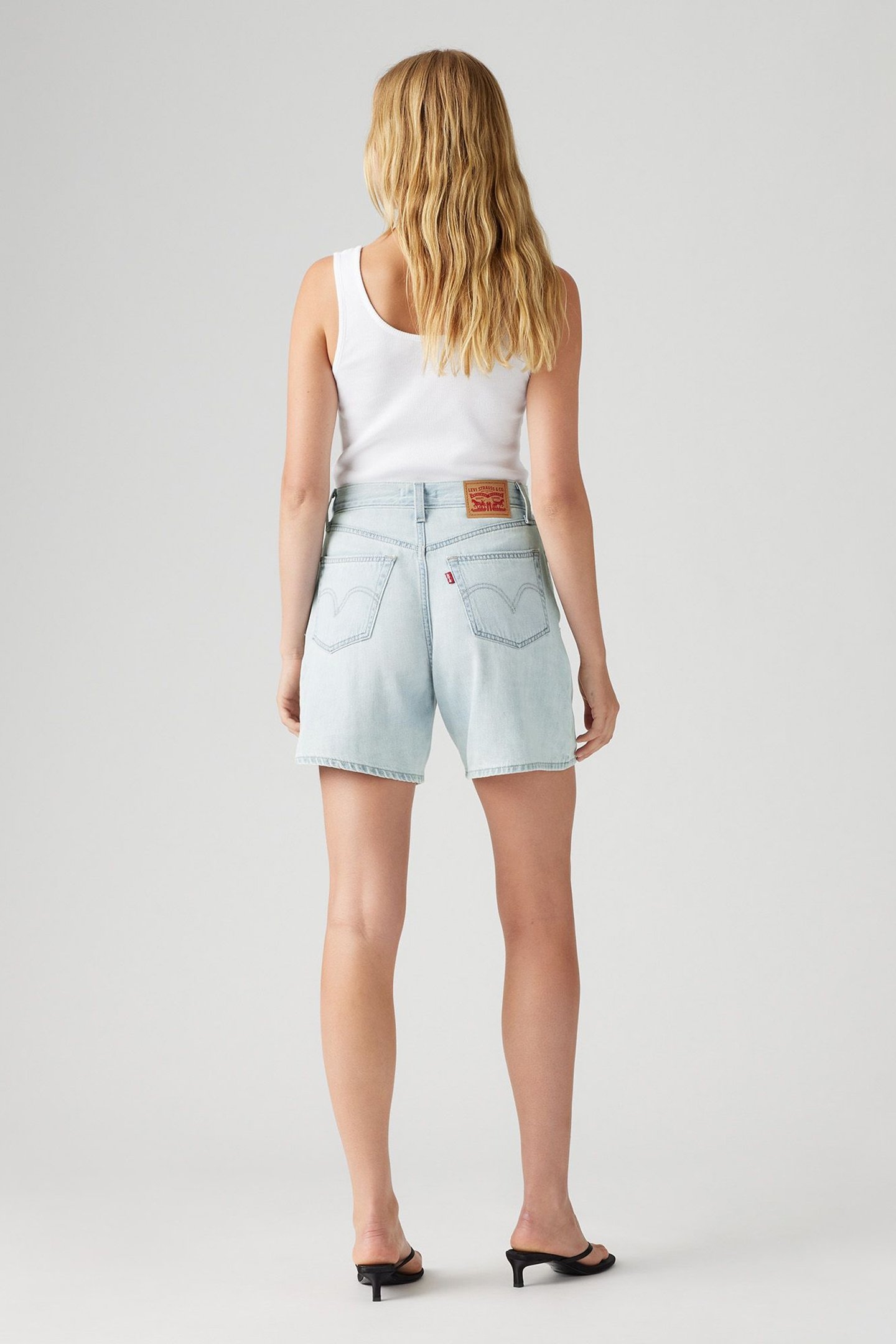 HIGH RISE BAGGY SHORTS LIGHT INDIGO 3