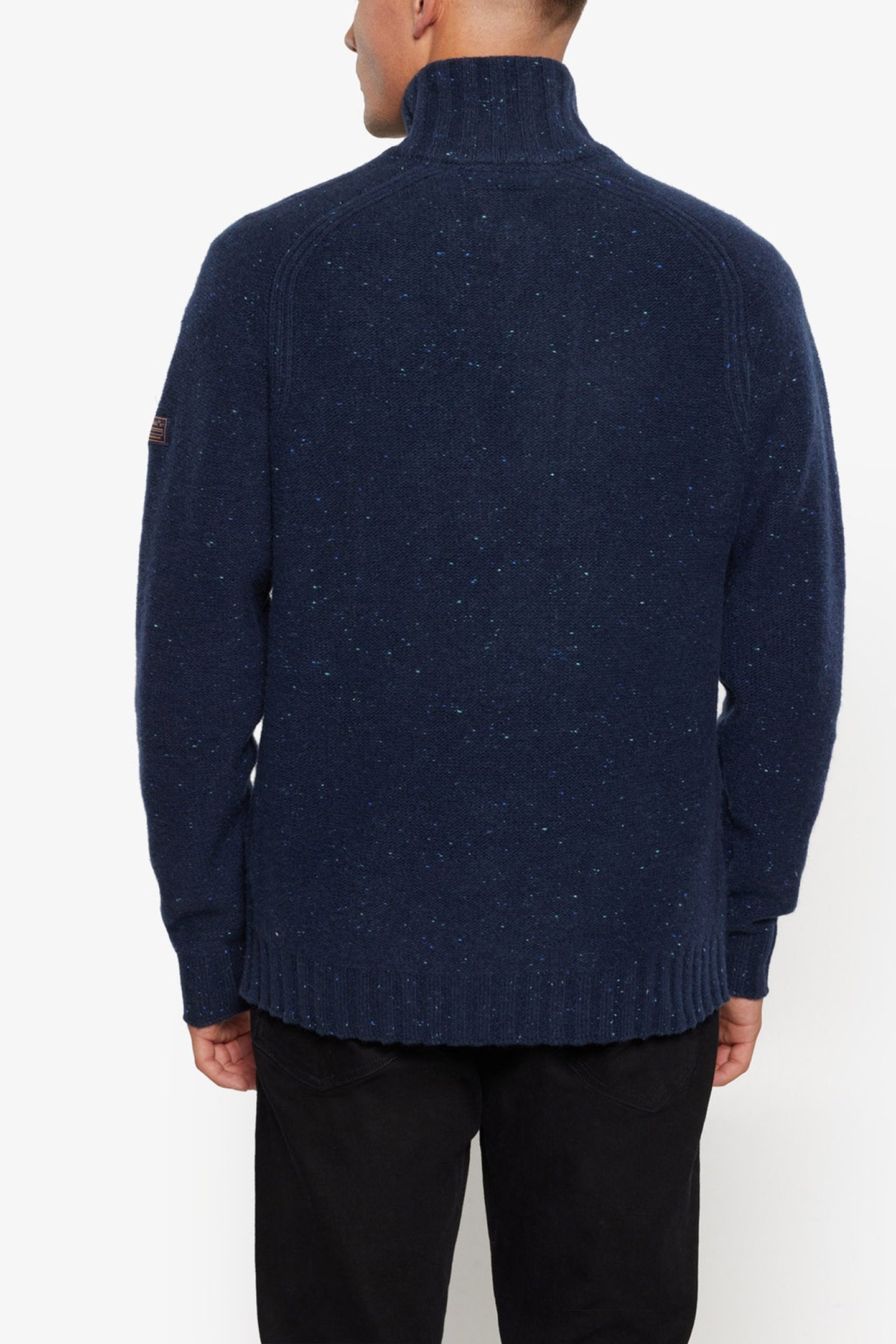 AMADEUSSI DONEGAL BUTTON KNIT DEEP MARINE MELANGE 2