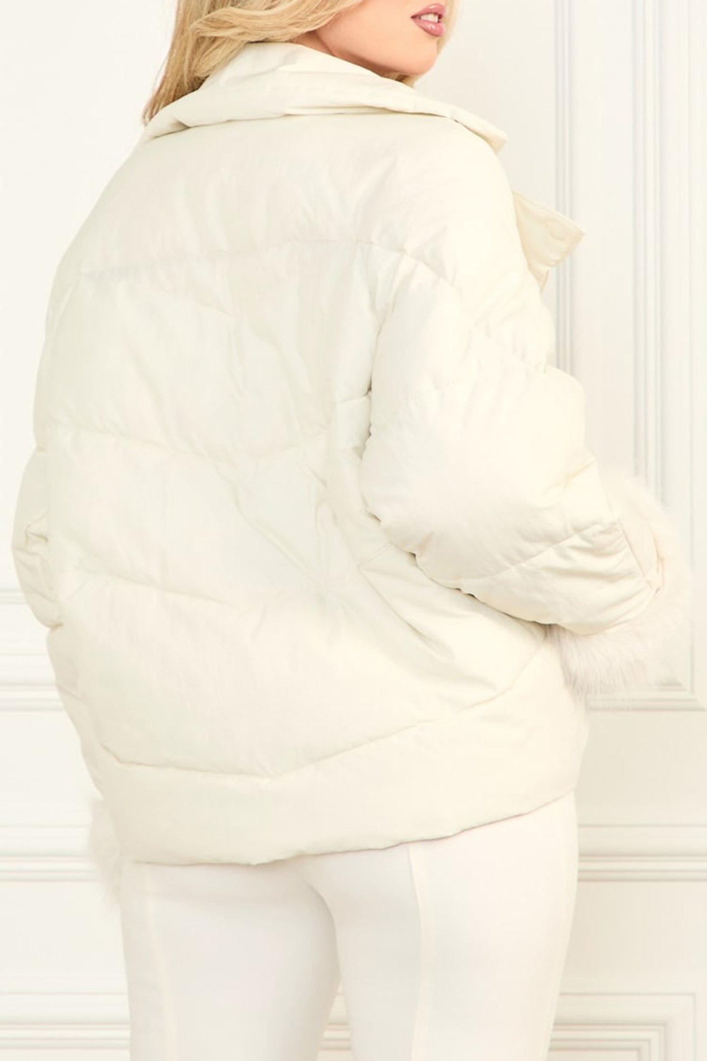 ZOE PUFFER JACKET PALE PEARL MULTI 2