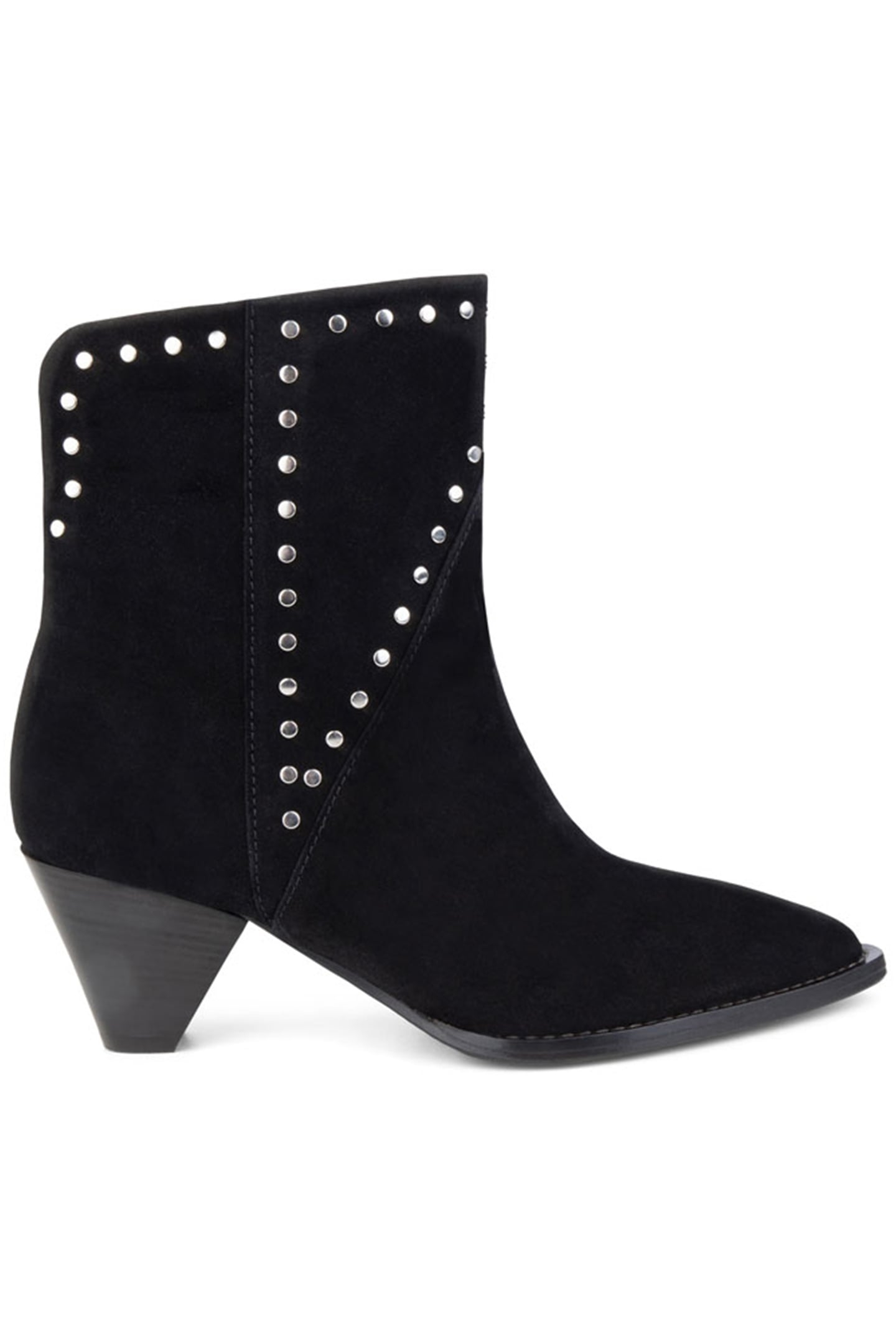 KAIA STUDDED SUEDE BOOTS RAVEN 1