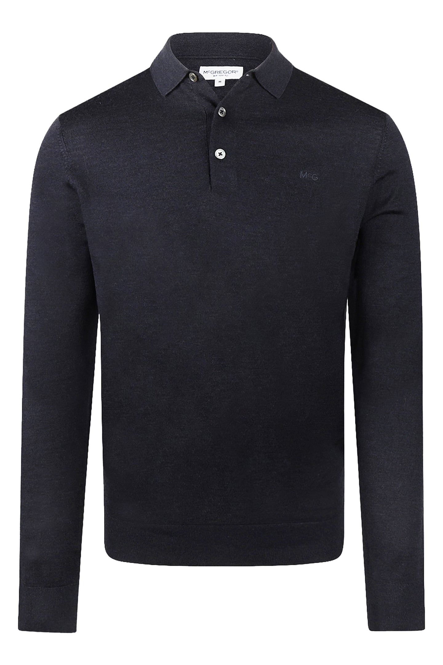 FINE MERINO POLO LONG SLEEVE NAVY 4