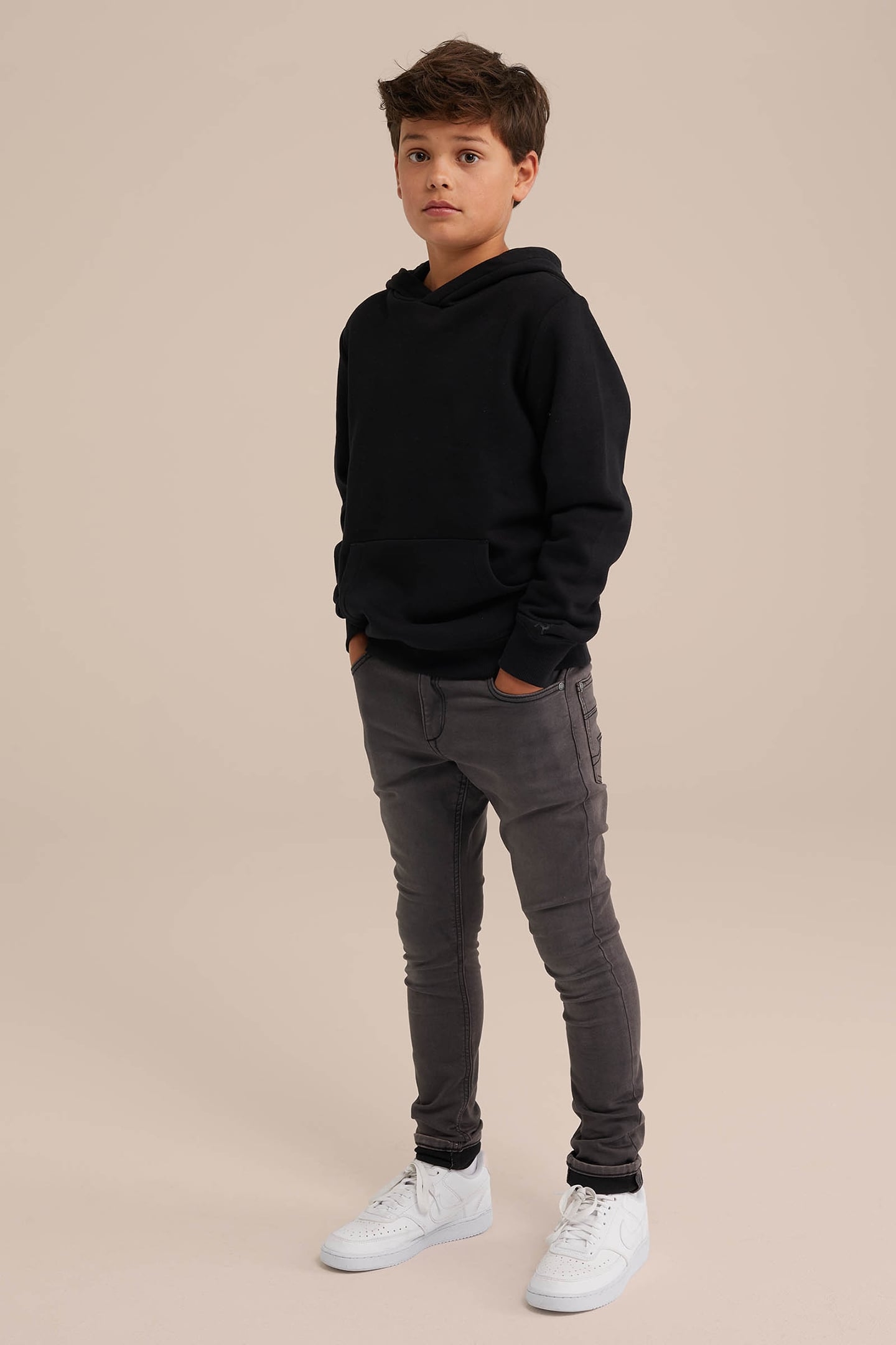 5-POCKET MID WAIST DARK GREY 2