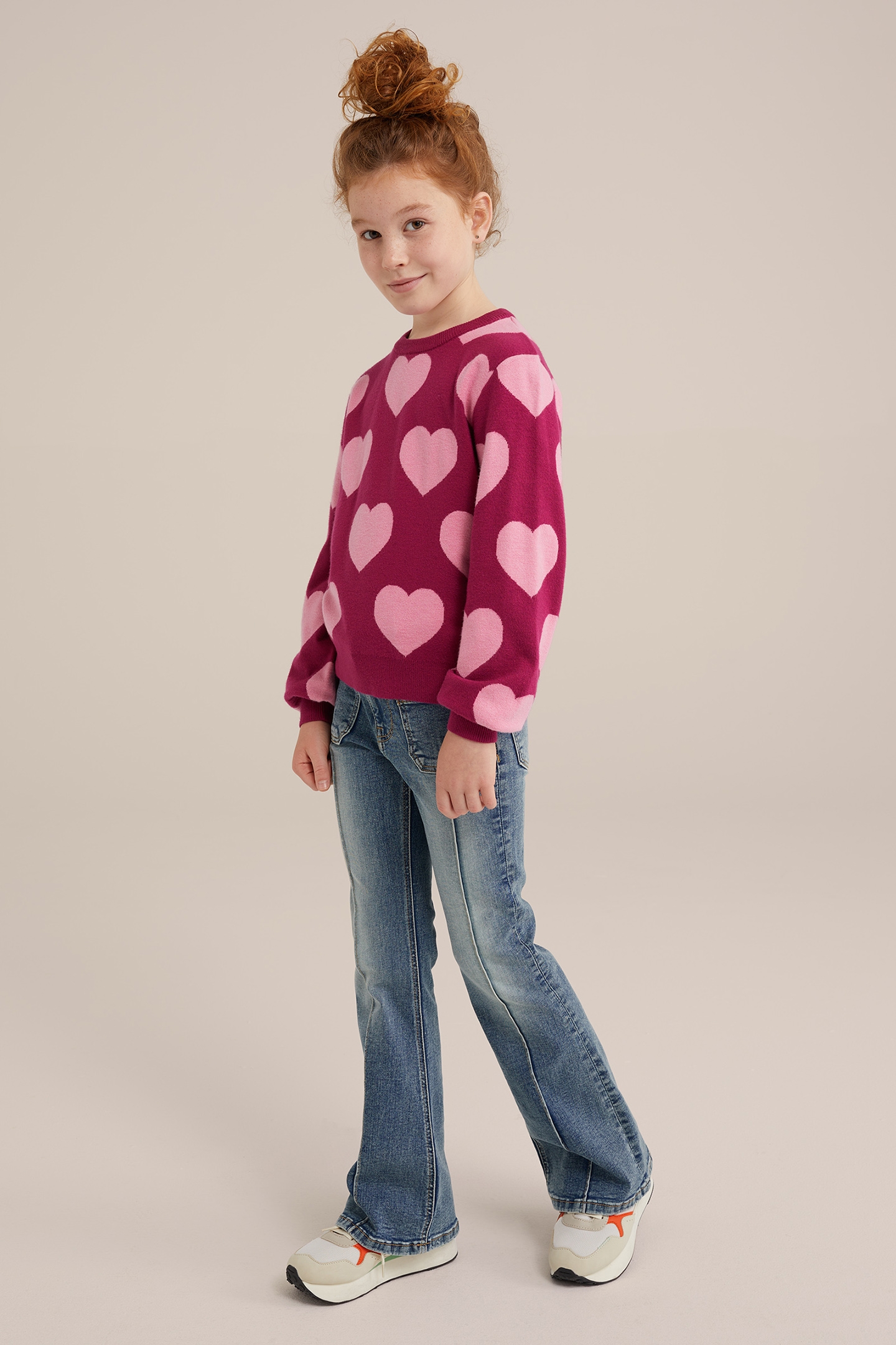 GEBREIDE TRUI BRIGHT PINK 2