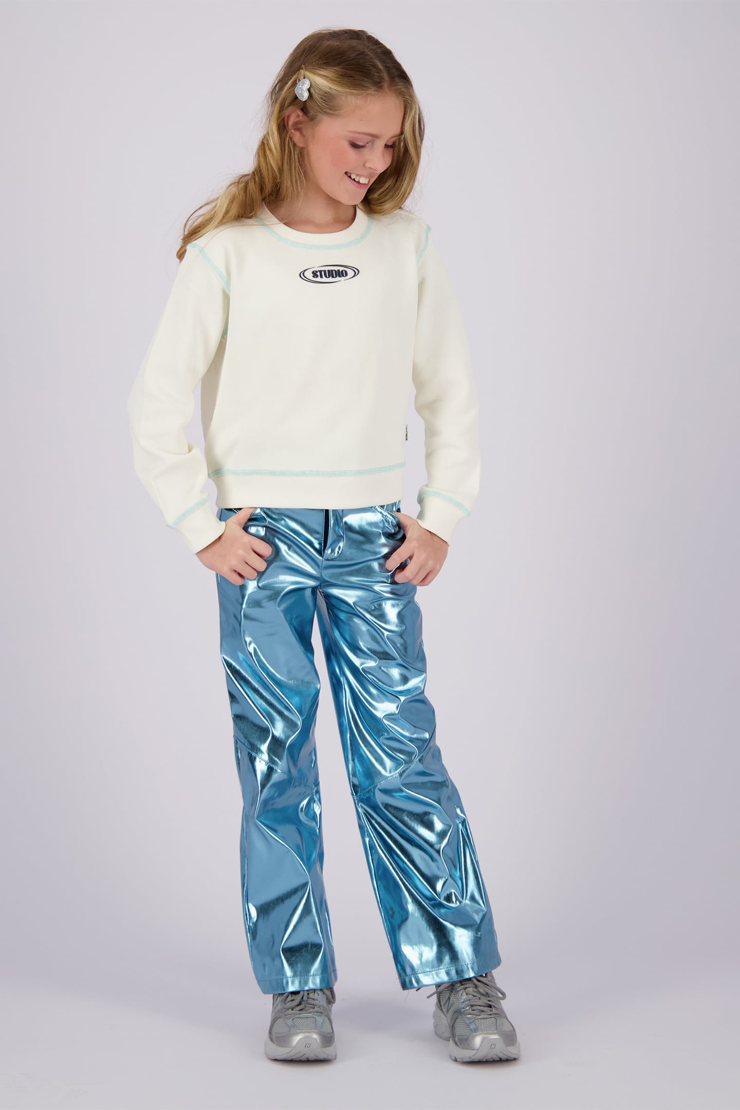 GIRLS NATASJA SWEATER ALMOND MILK 1