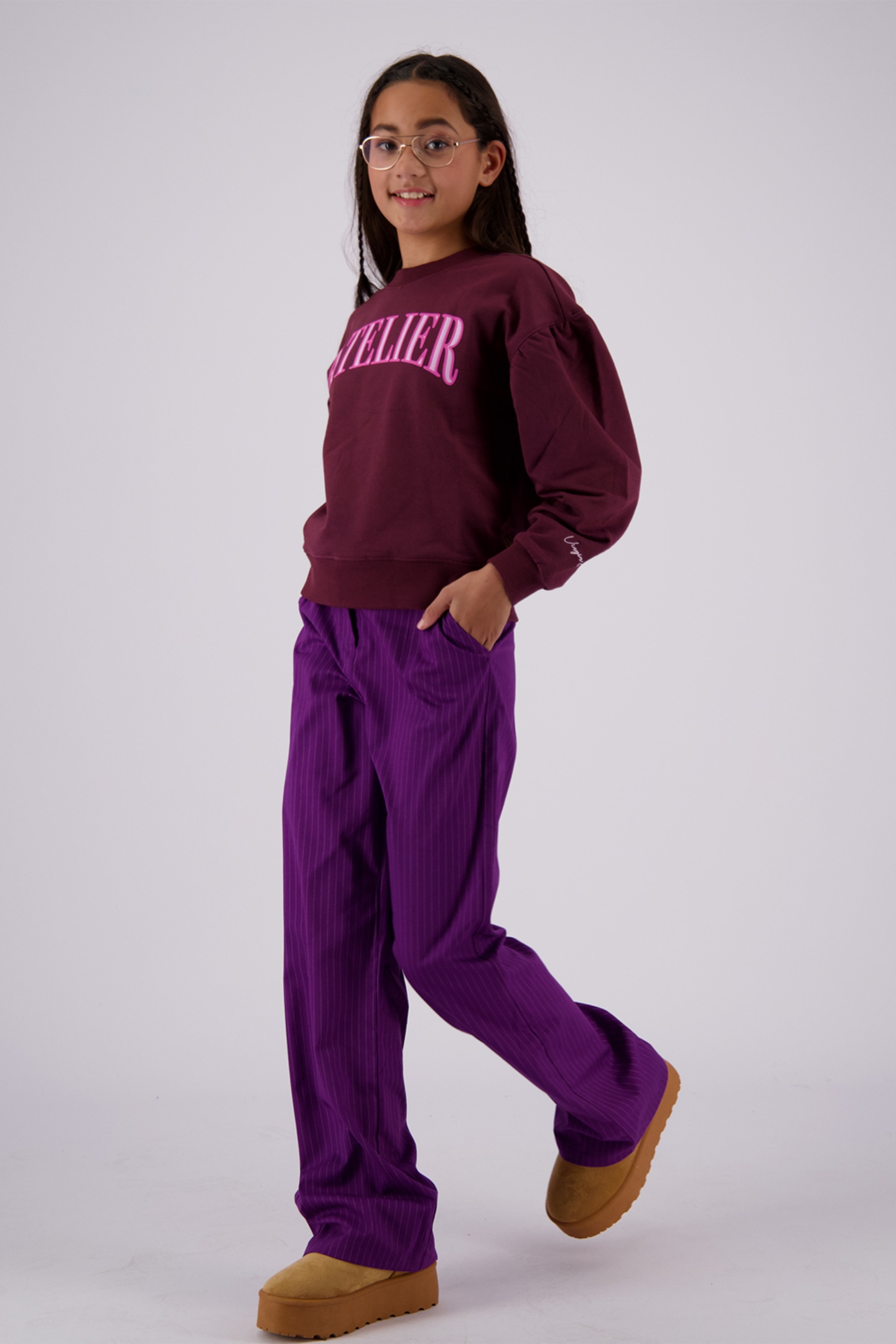 GIRLS NORAN SWEATER RED WINE 6