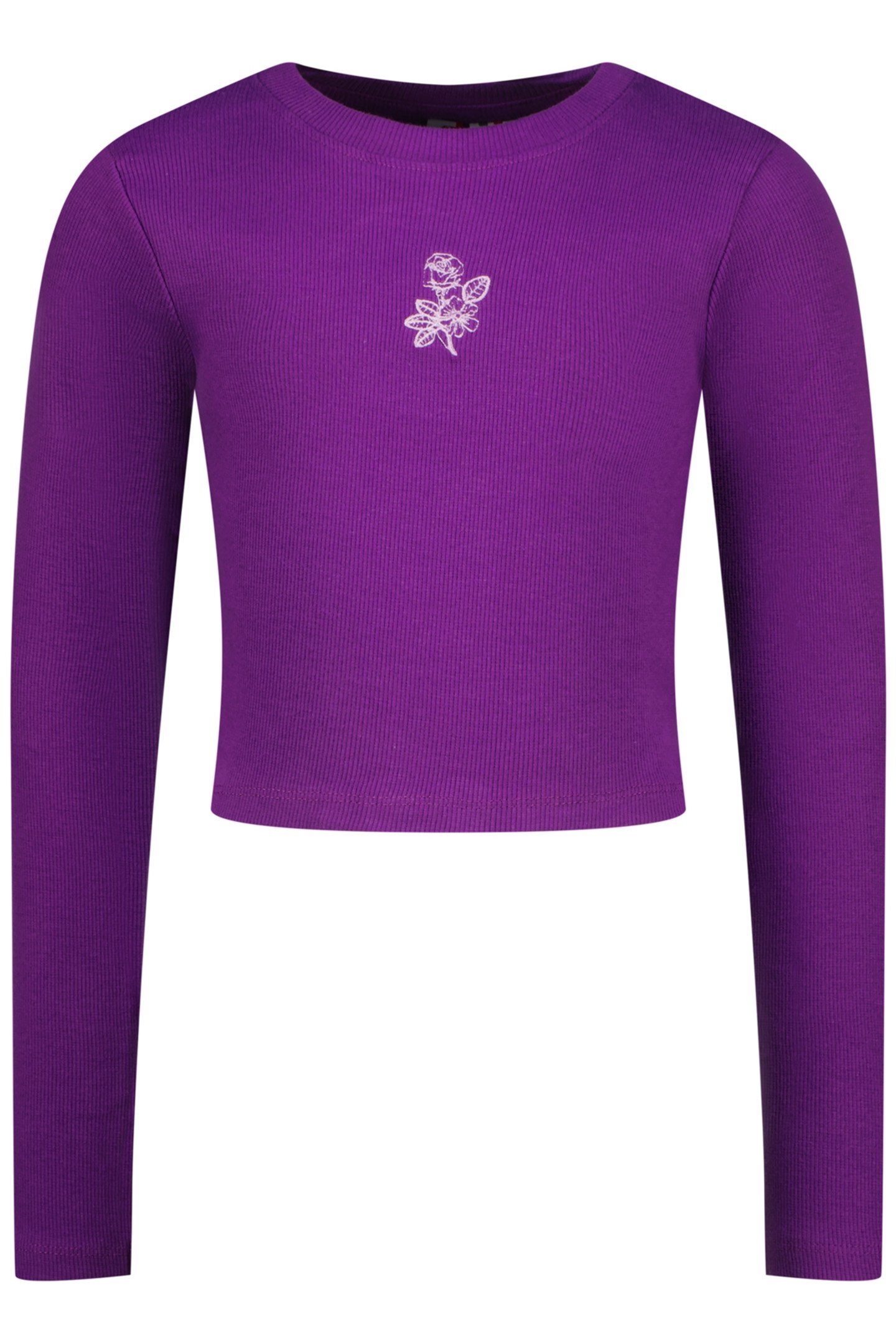 GIRLS G-BASIC-RIB LONGSLEEVE T-SHIRT ULTRA PURPLE 1
