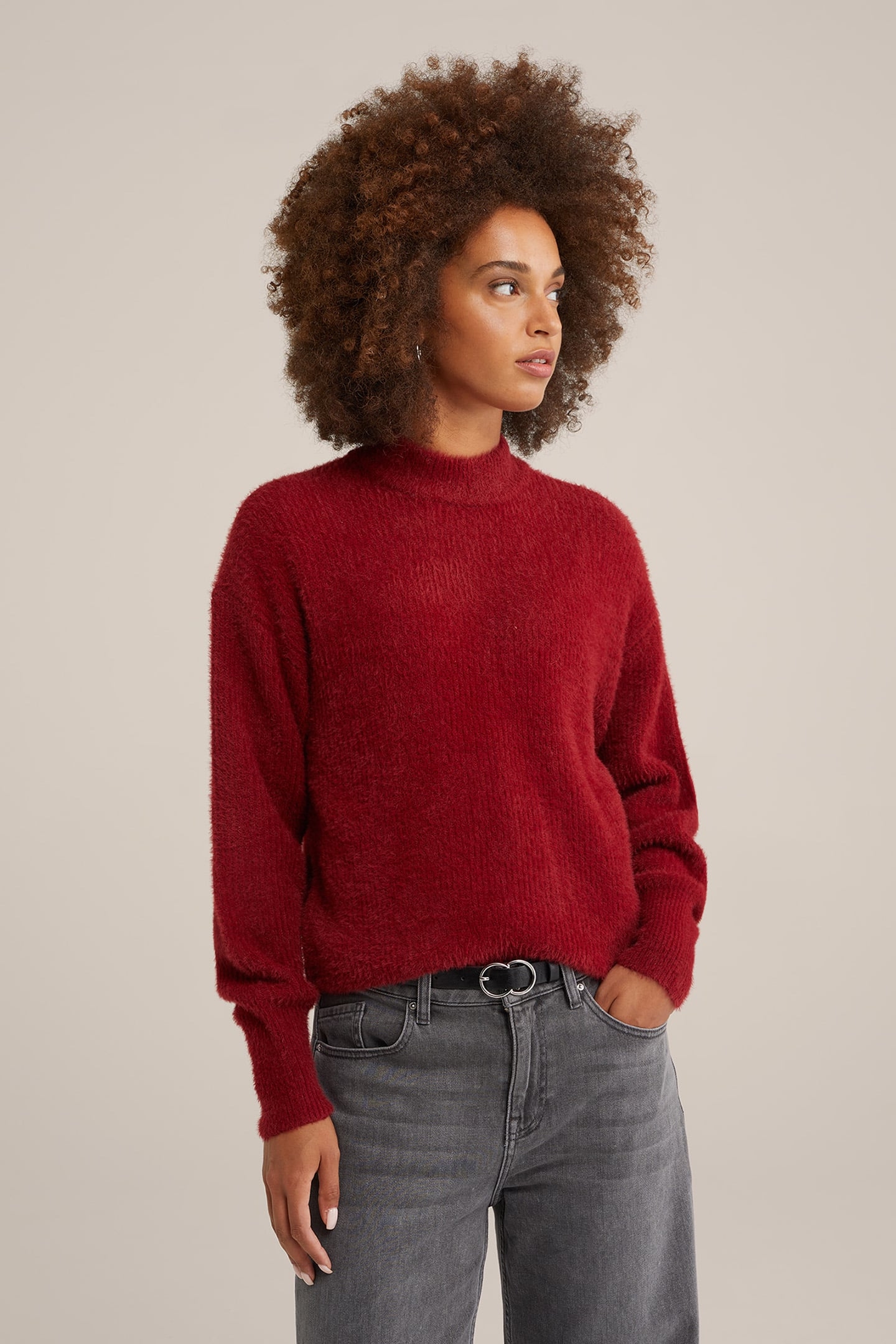 GEBREIDE TRUI VINTAGE RED 1