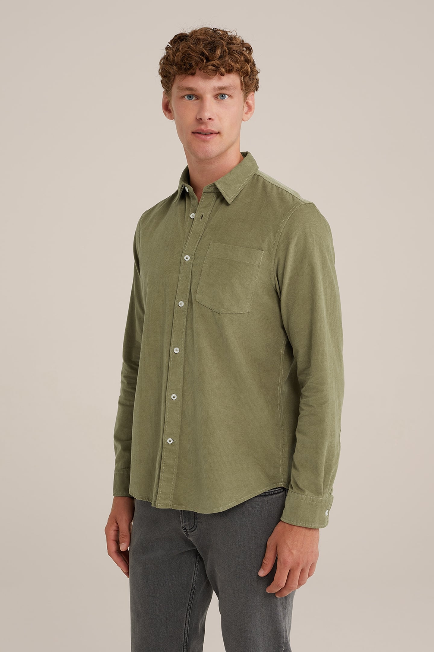 OVERHEMD OLIVE GREEN 1