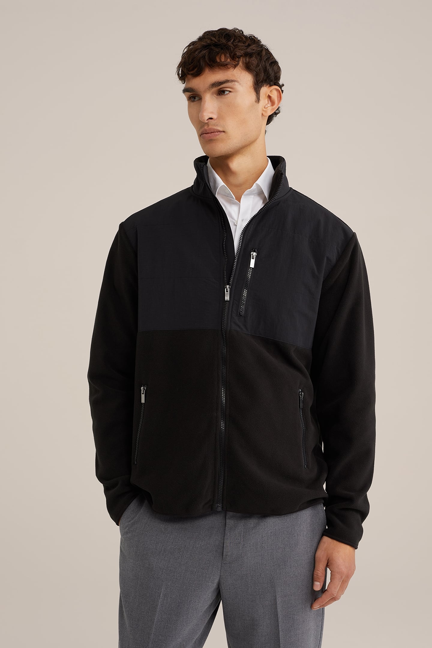 CARDIGAN WITH ZIPPER BLACK 1