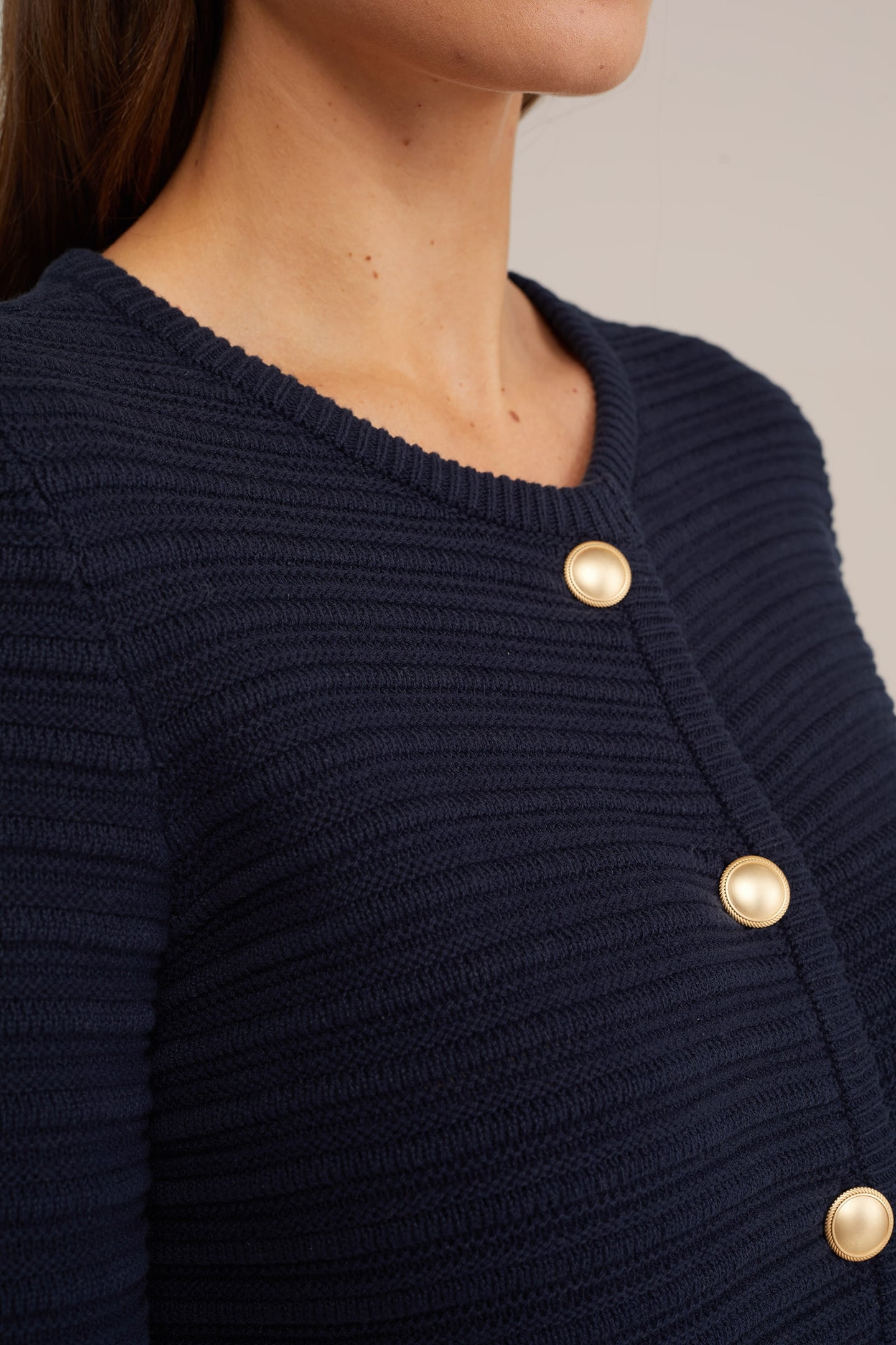 KNITTED CARDIGAN NAVY BLUE 5