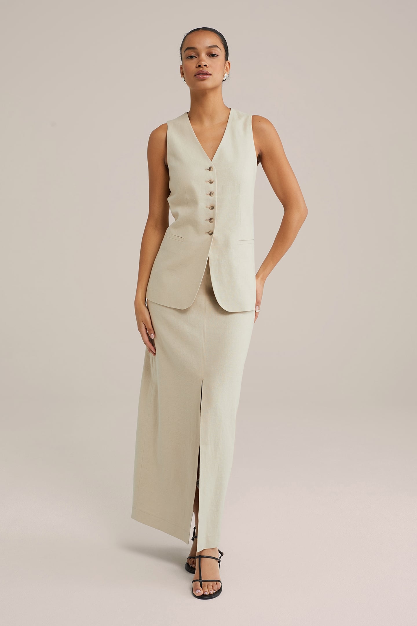 SKIRT MAXI LENGTH BEIGE 3