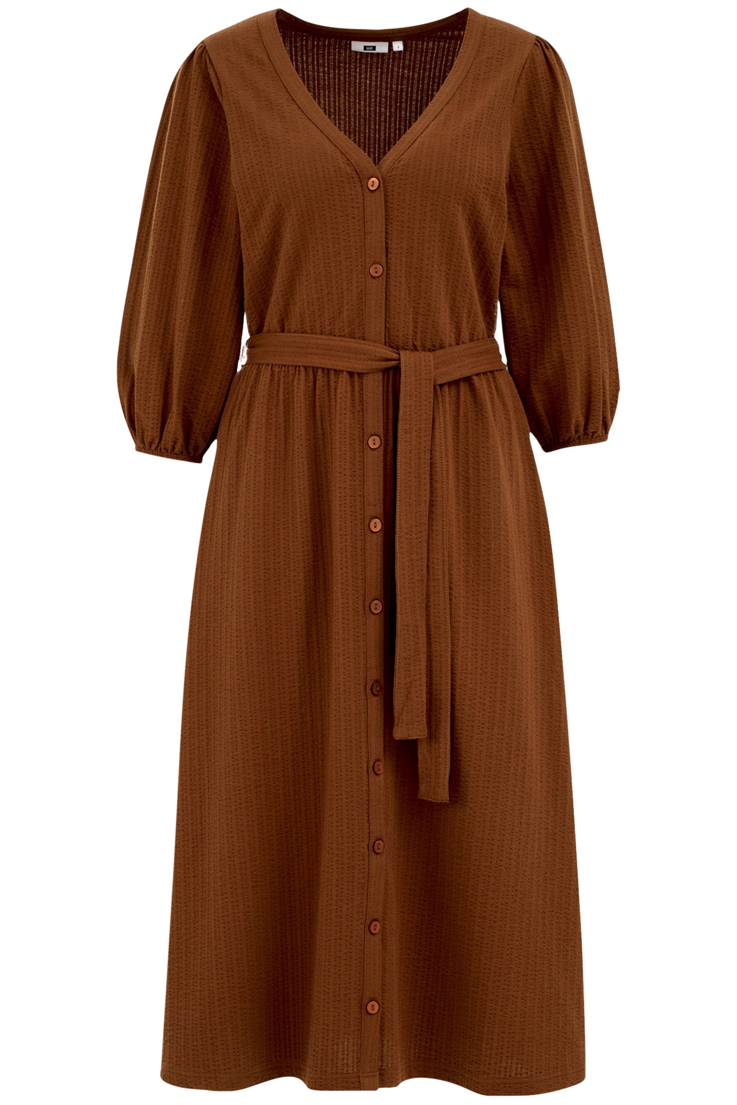 DRESS MIDI DARK BROWN 3